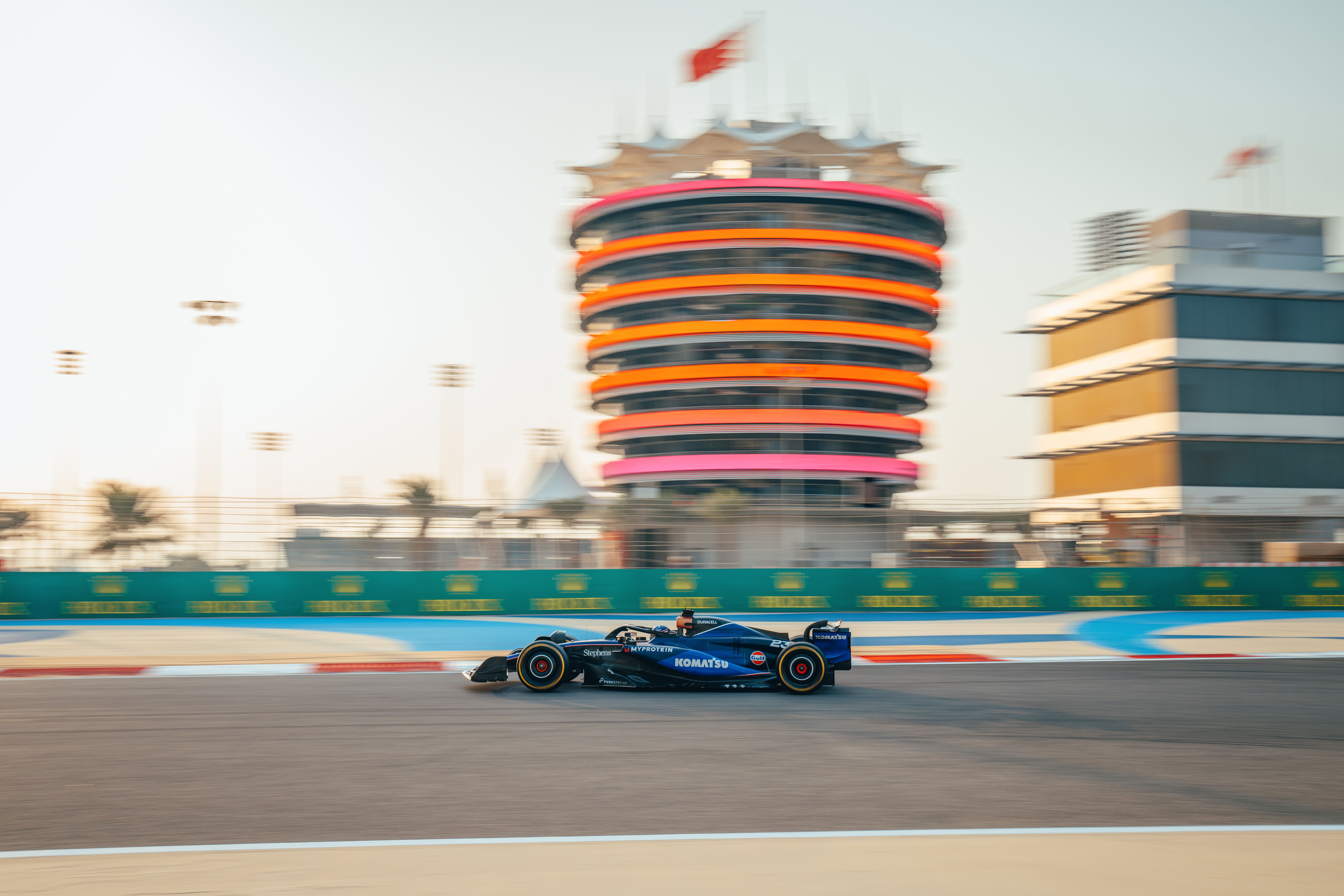 Alex set the most laps of anyone today with 121 tours of the Sakhir Circuit.