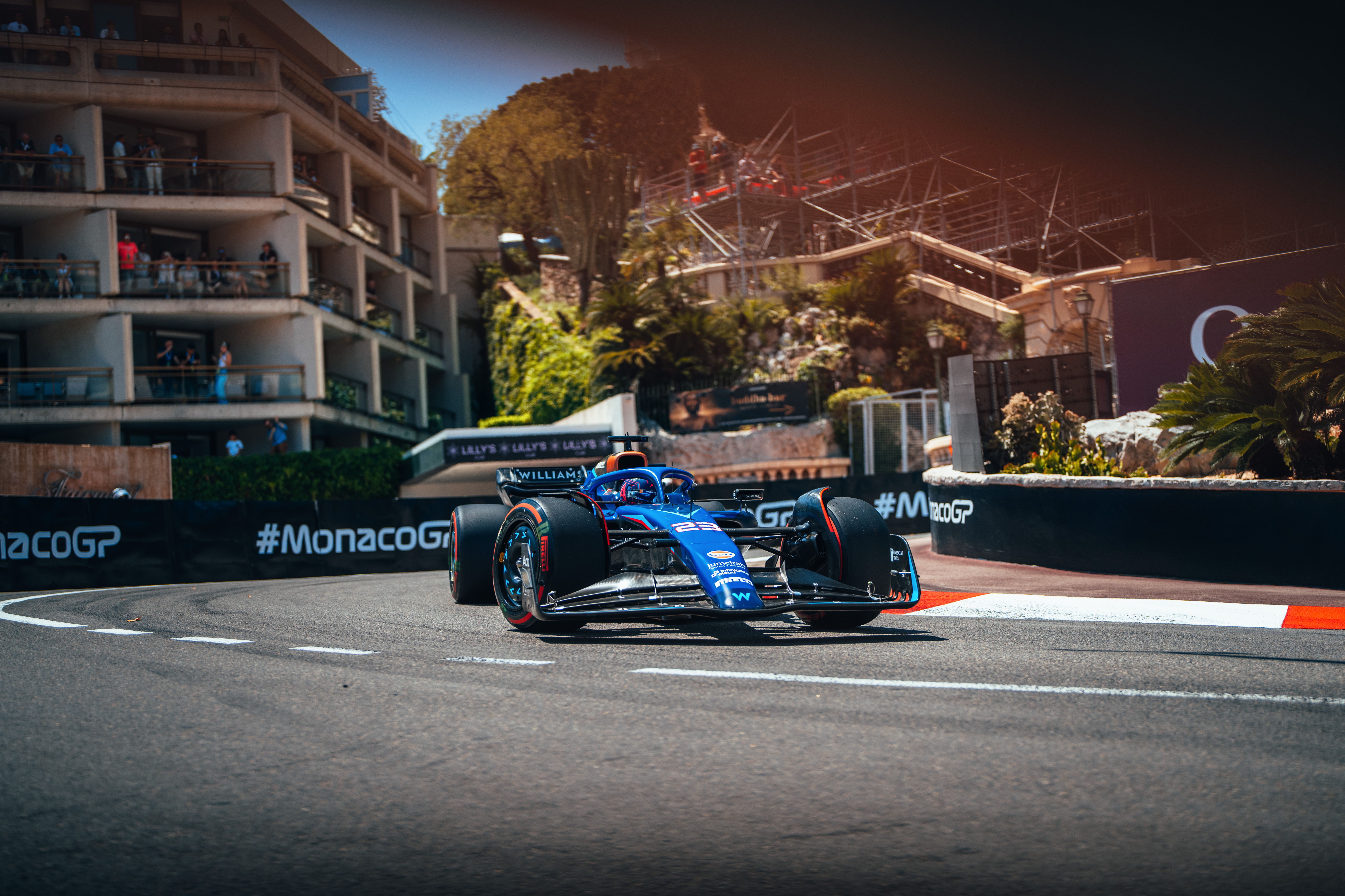 Rounding the hairpin.