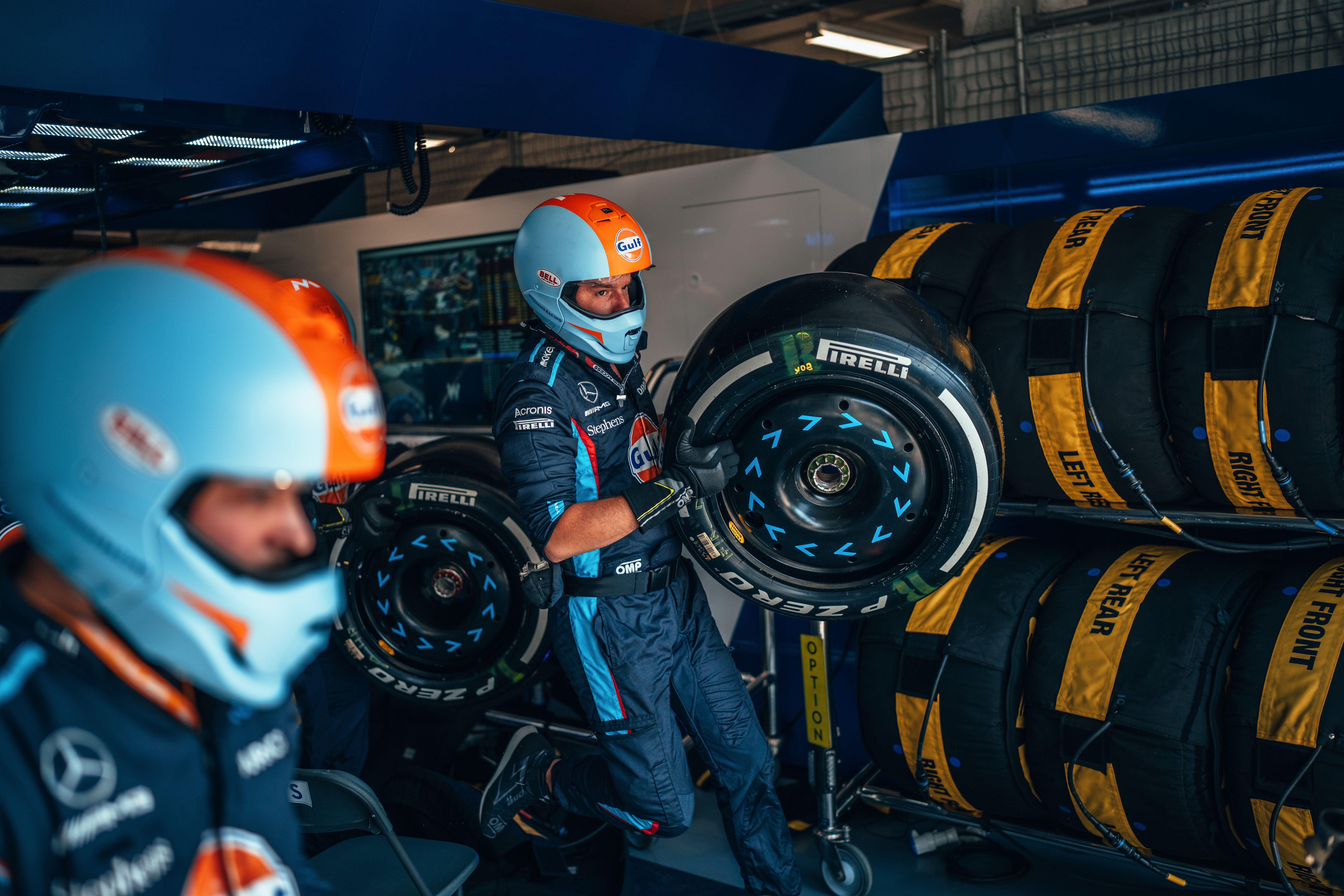 Pit stop time. Fancy keeping these on ‘til the end, Alex?