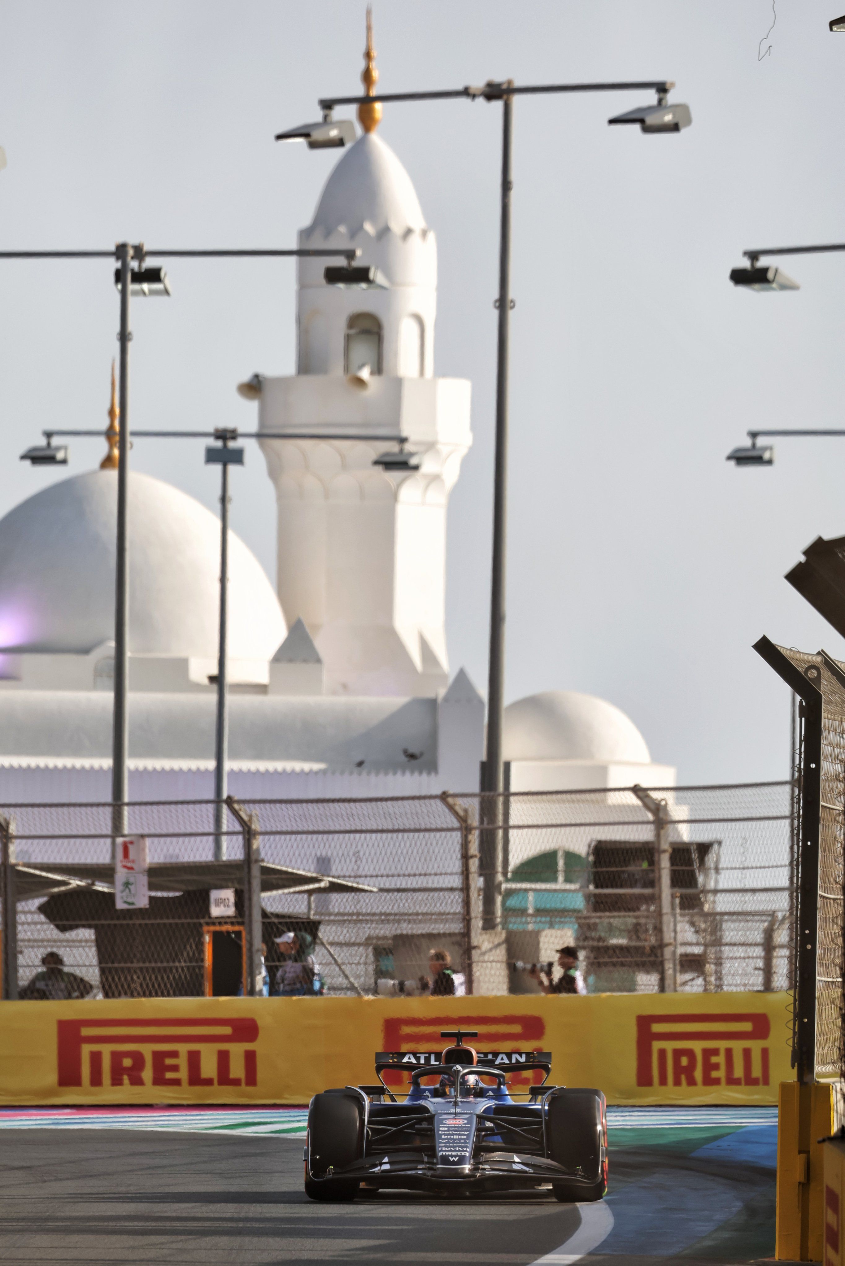 Speeding around the Corniche.