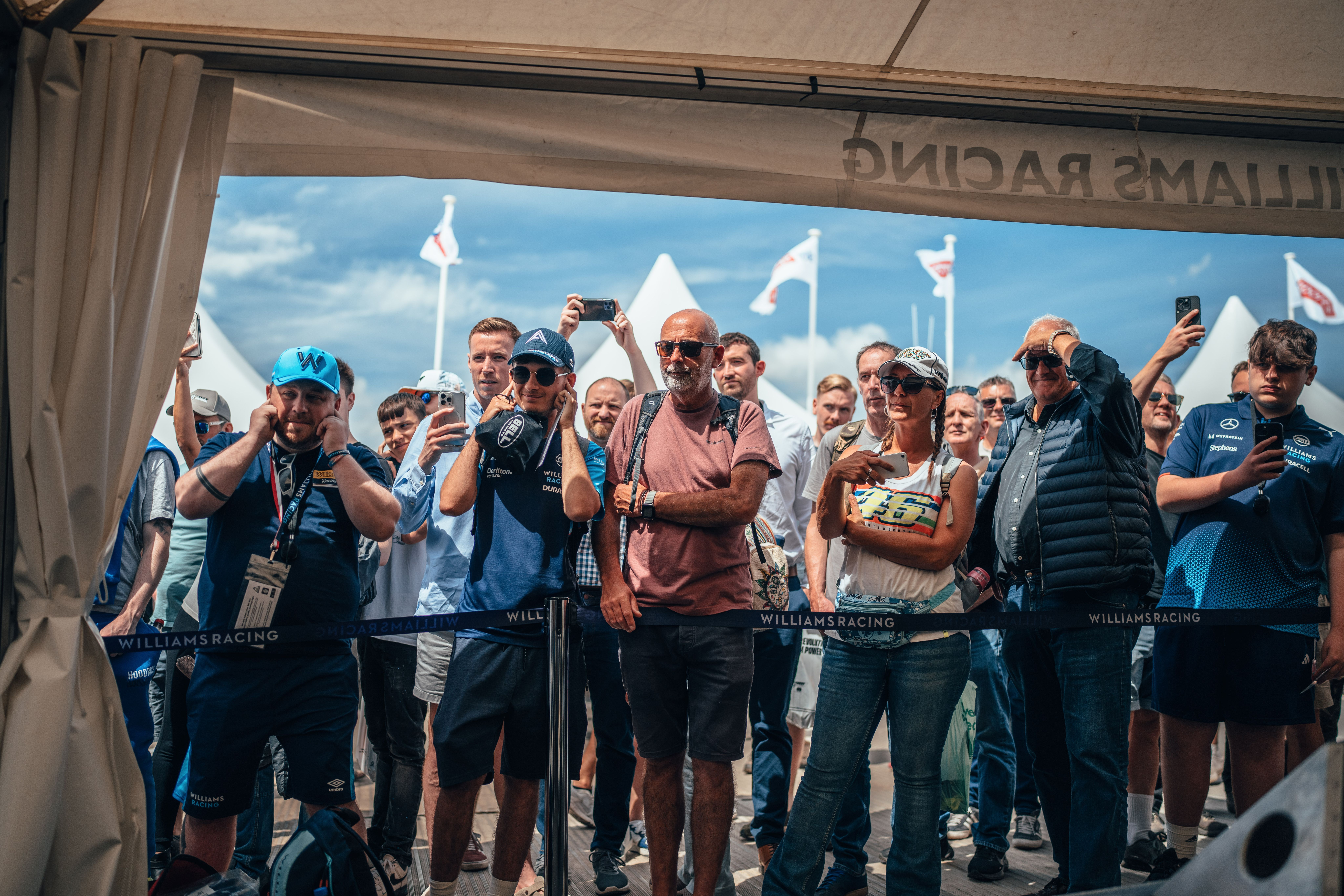 Fans loving the sound of our classic cars.