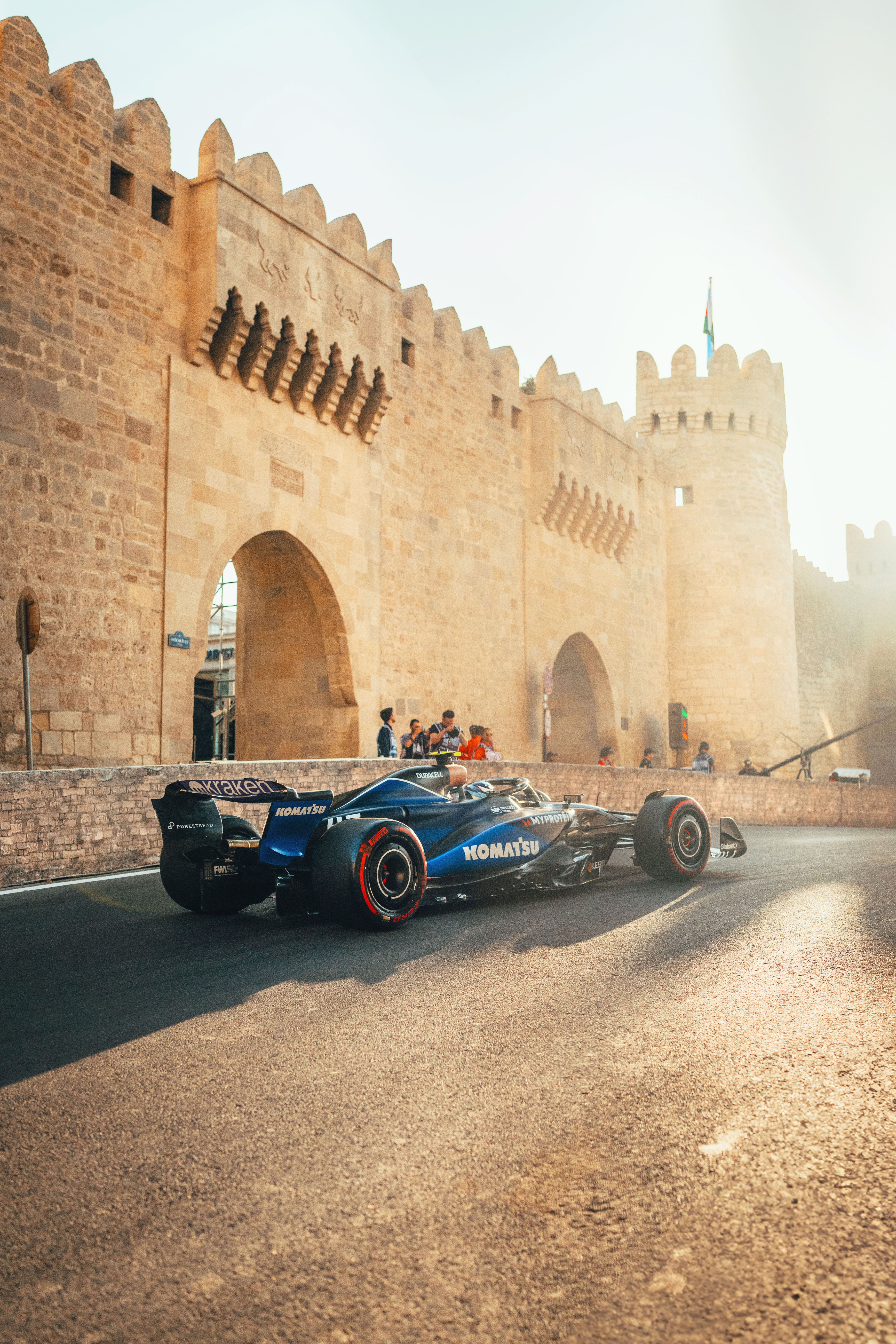 12th century architecture meets 21st century machine.