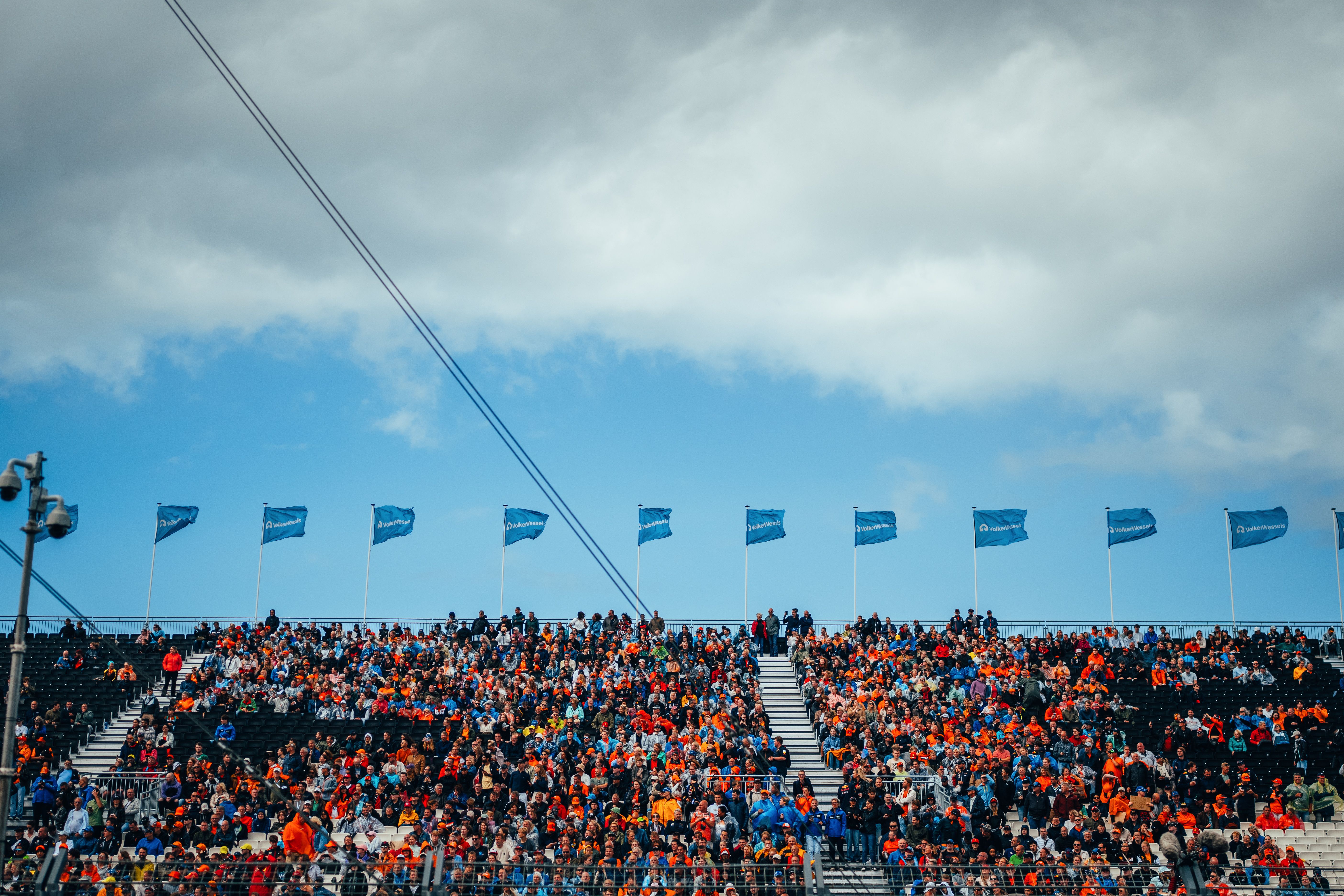 Blue sky peeking through.
