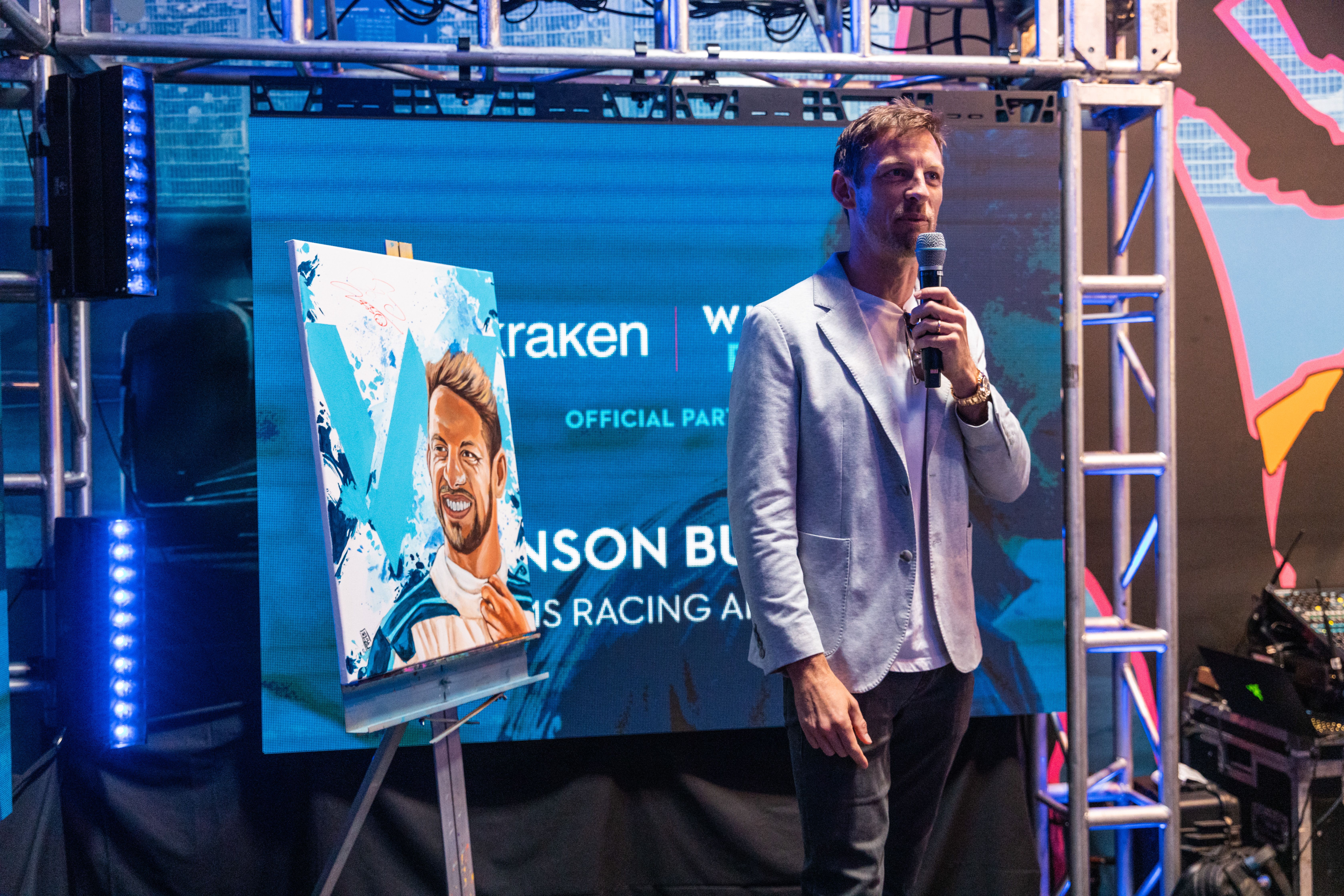 Before we surprised him with a live portrait reveal.