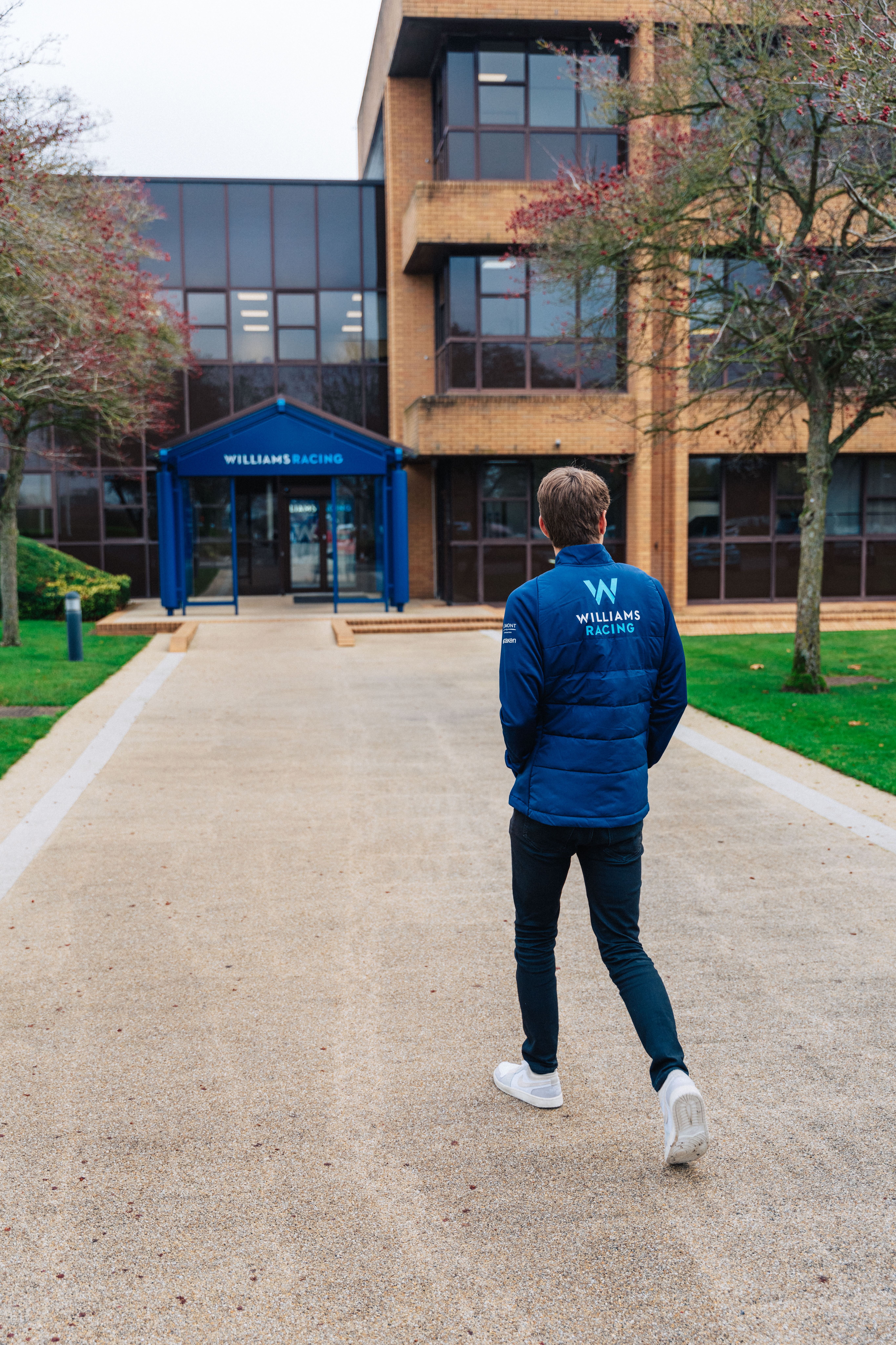 Arriving at the office...