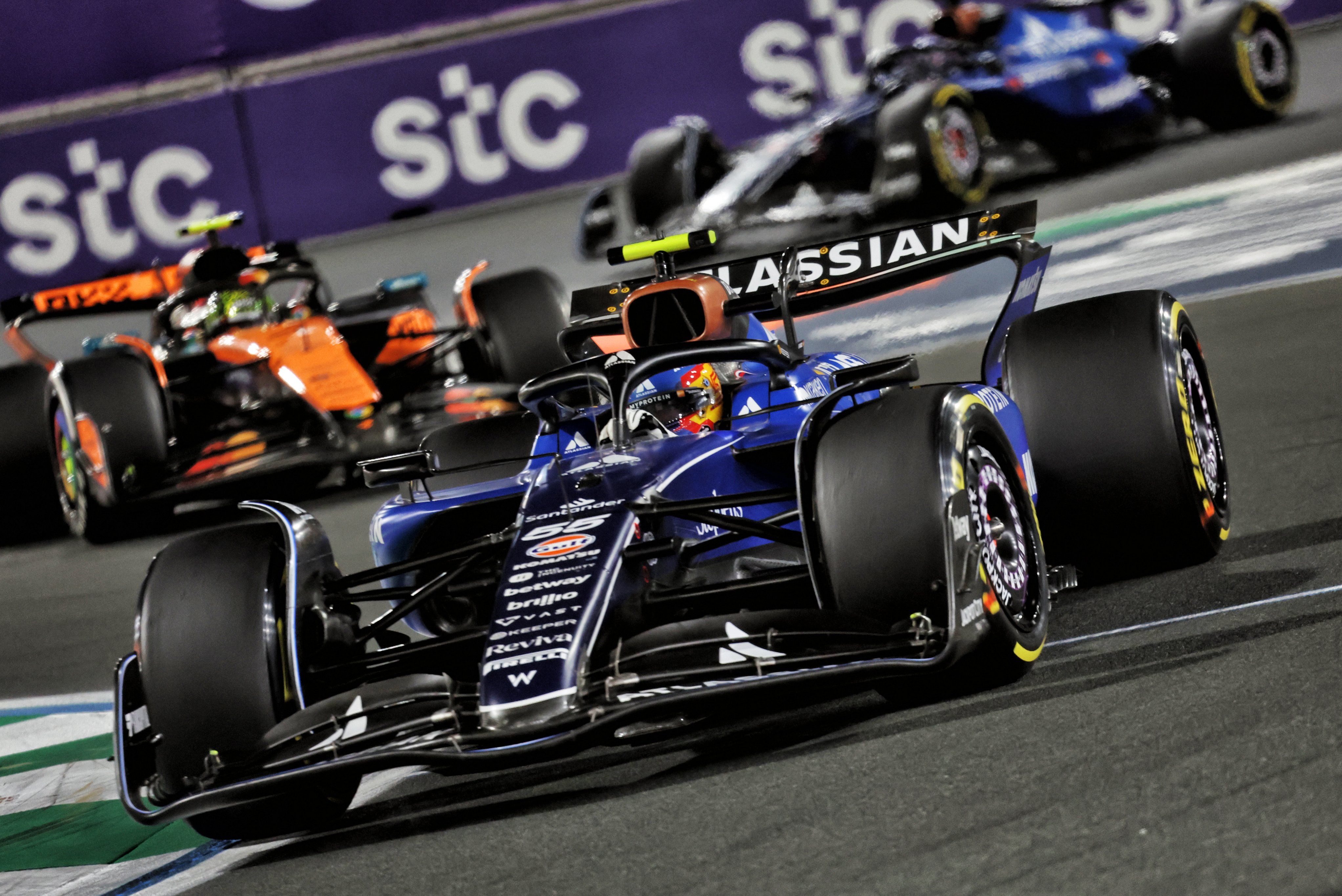 Pushing in the opening stint.