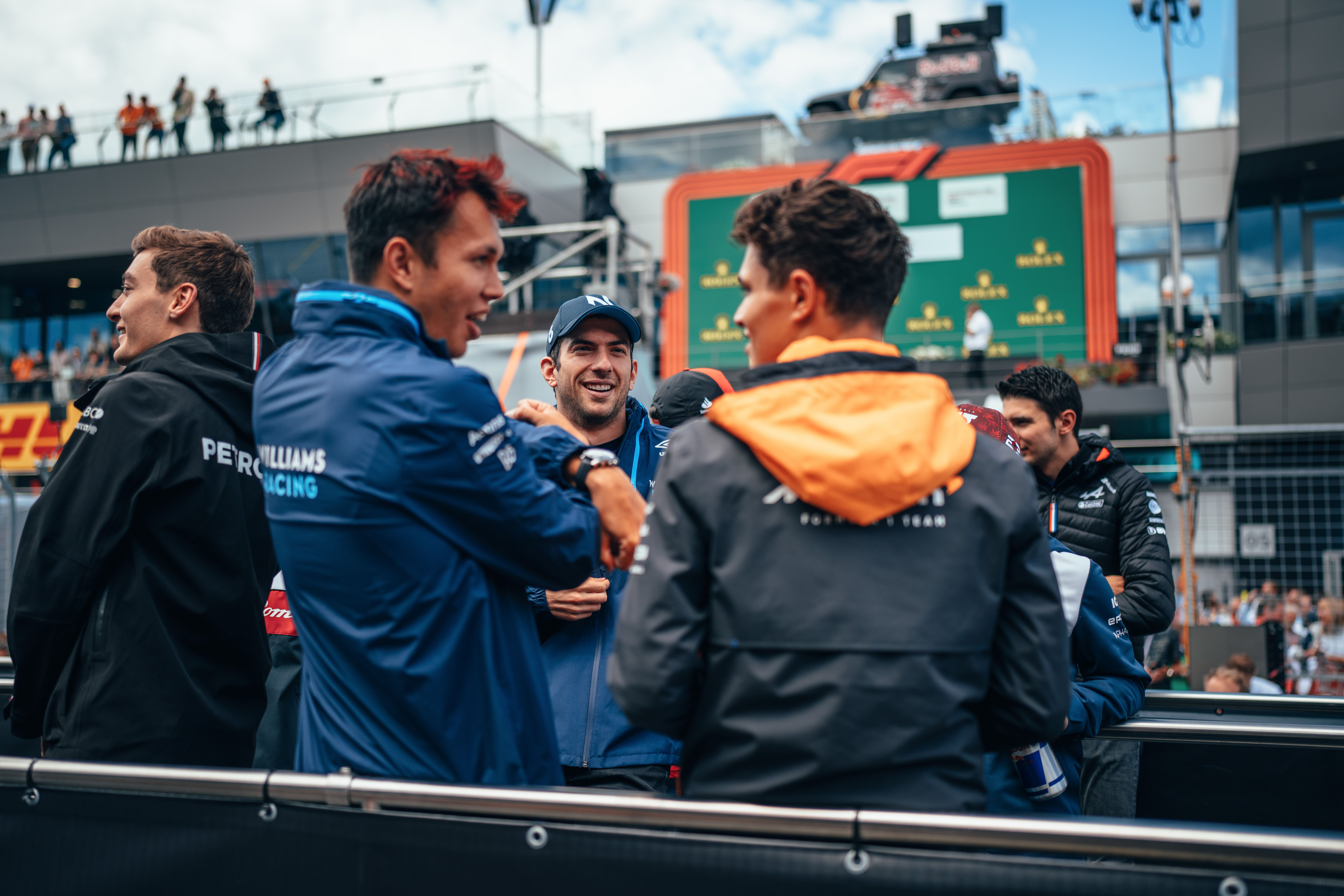 All smiles on the Drivers' Parade