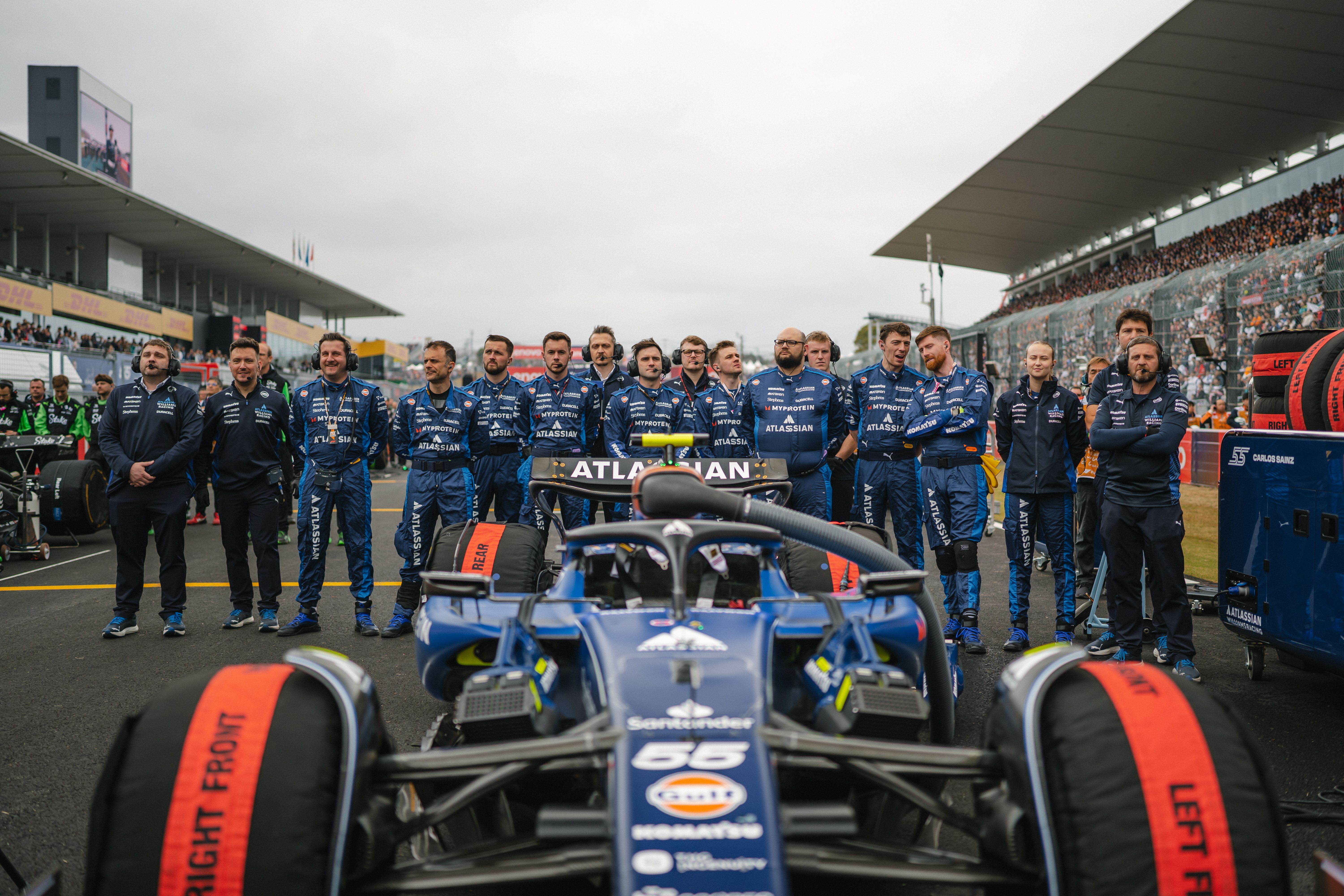 The national anthem plays out over the speakers