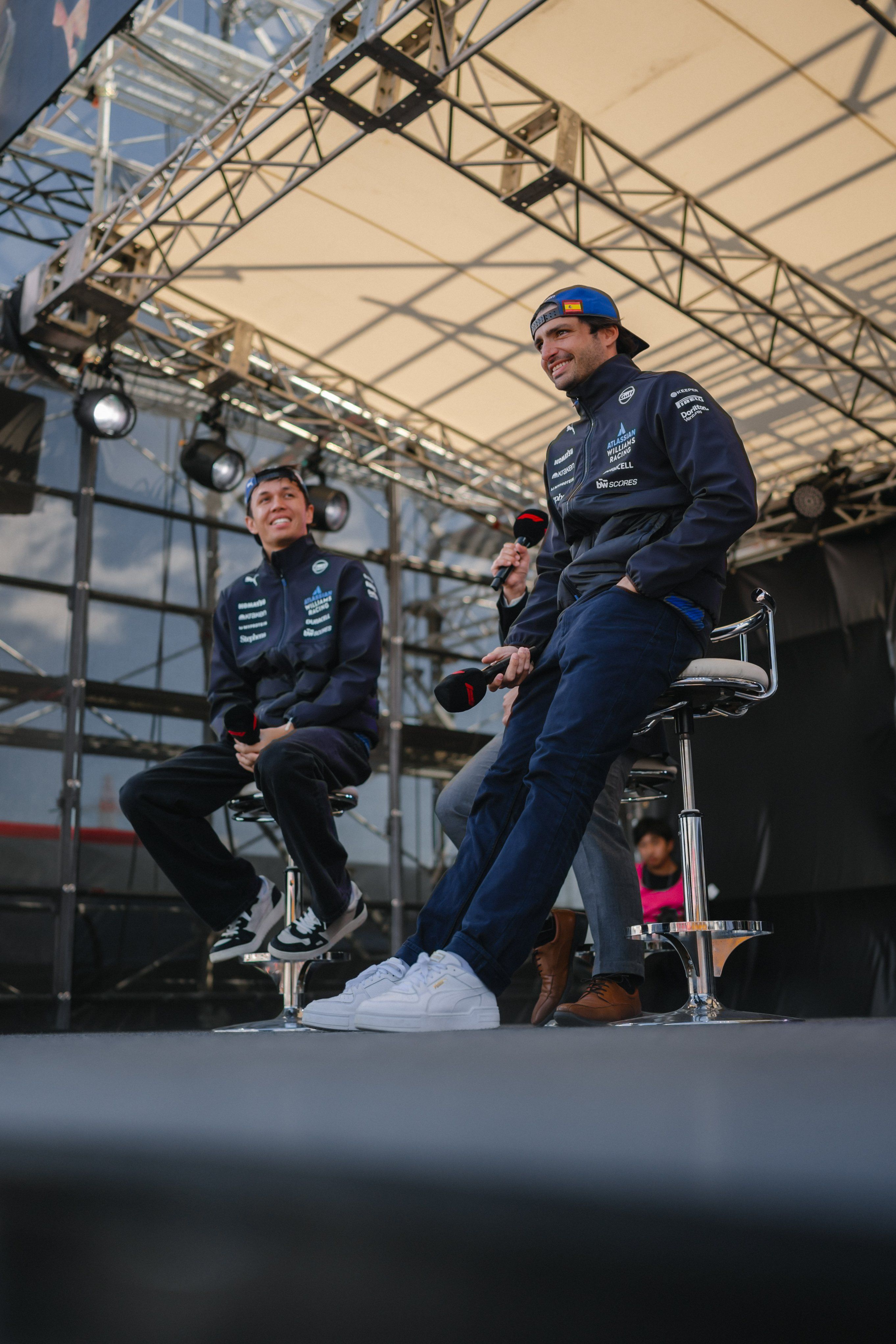 All smiles before tackling one of their favourite circuits.