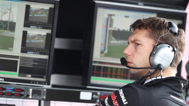 James Vowles, Mercedes’ then-Chief Strategist, pictured at the 2012 German Grand Prix