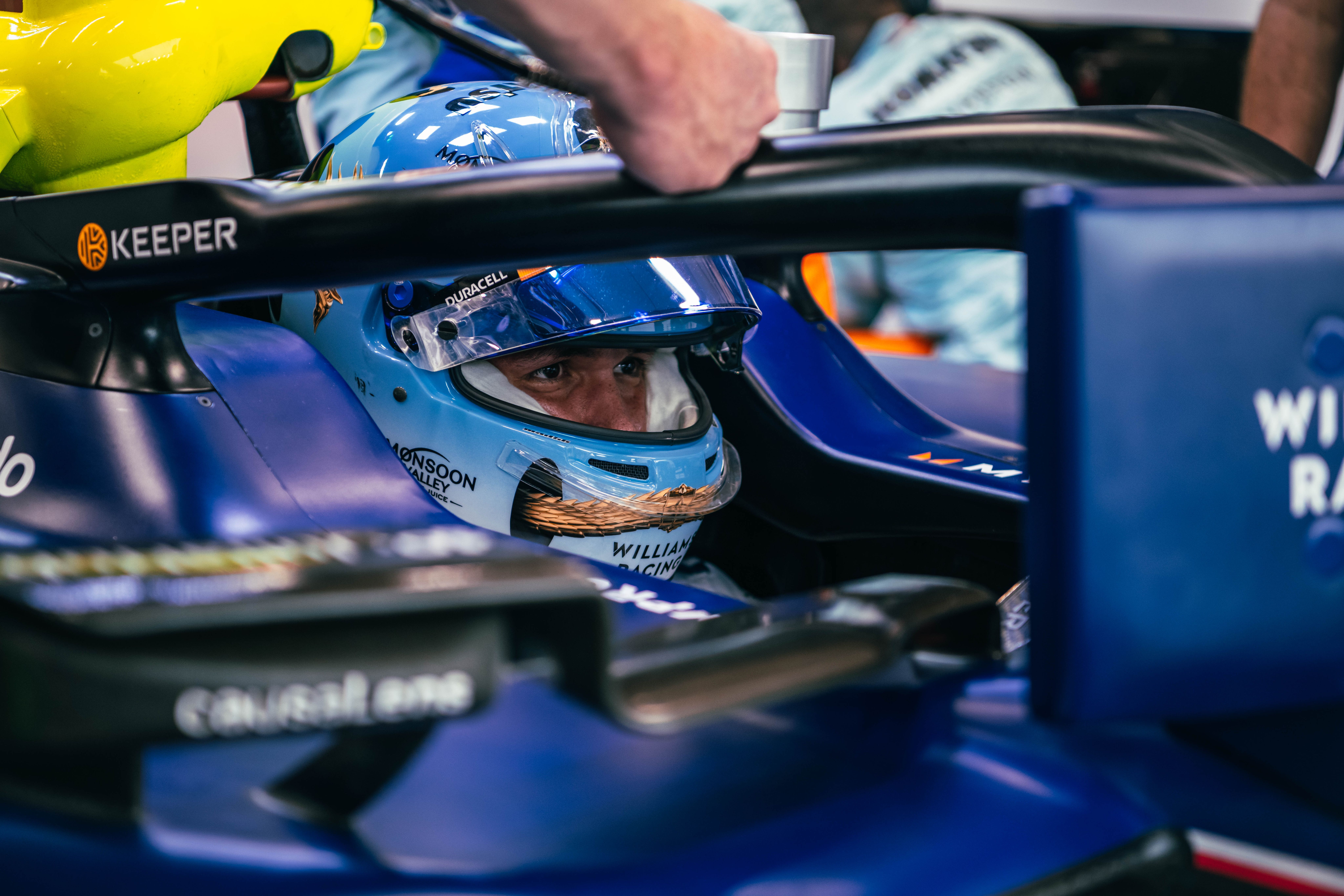 Looking at the data from the cockpit.