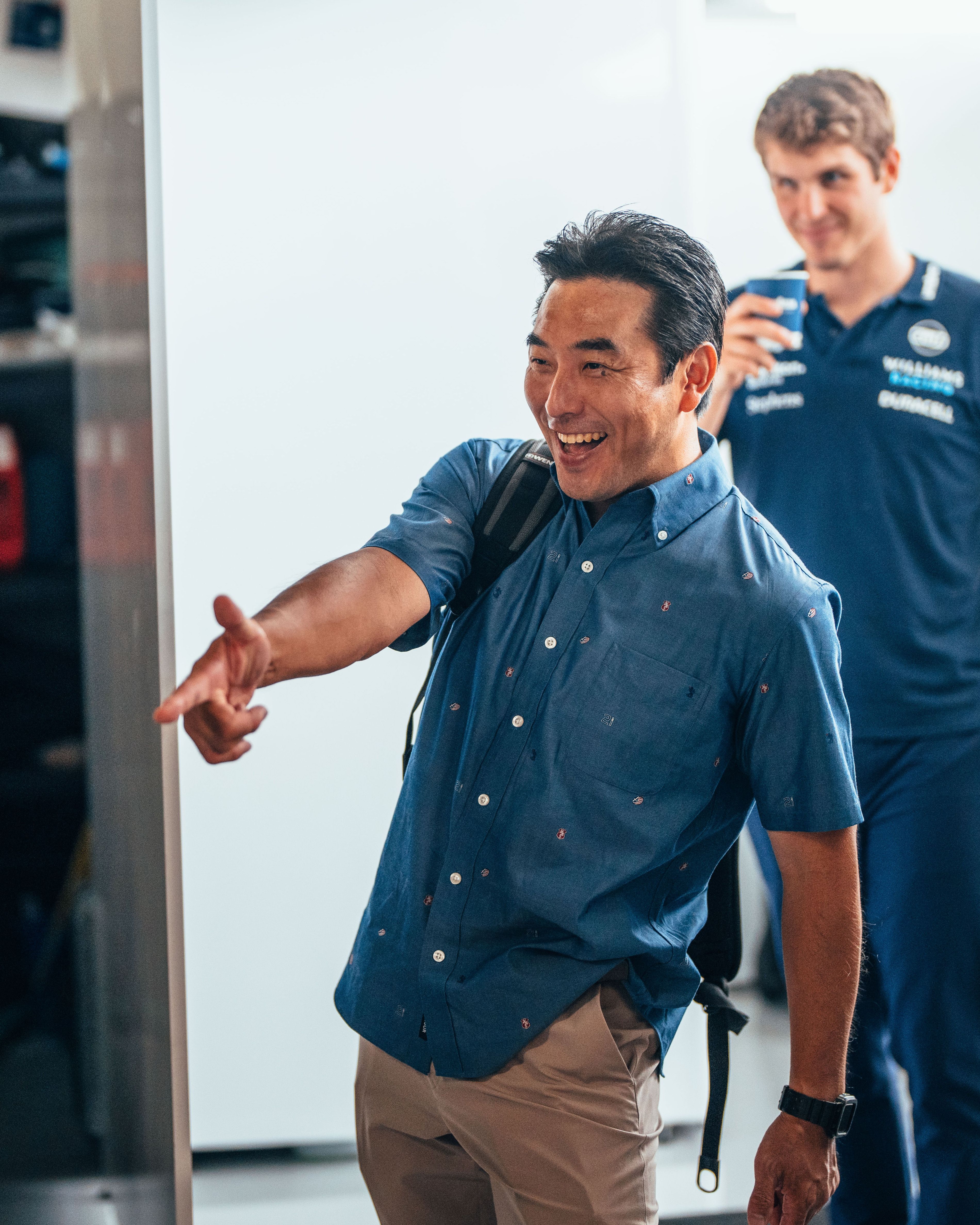 Saying hi to an old friend.