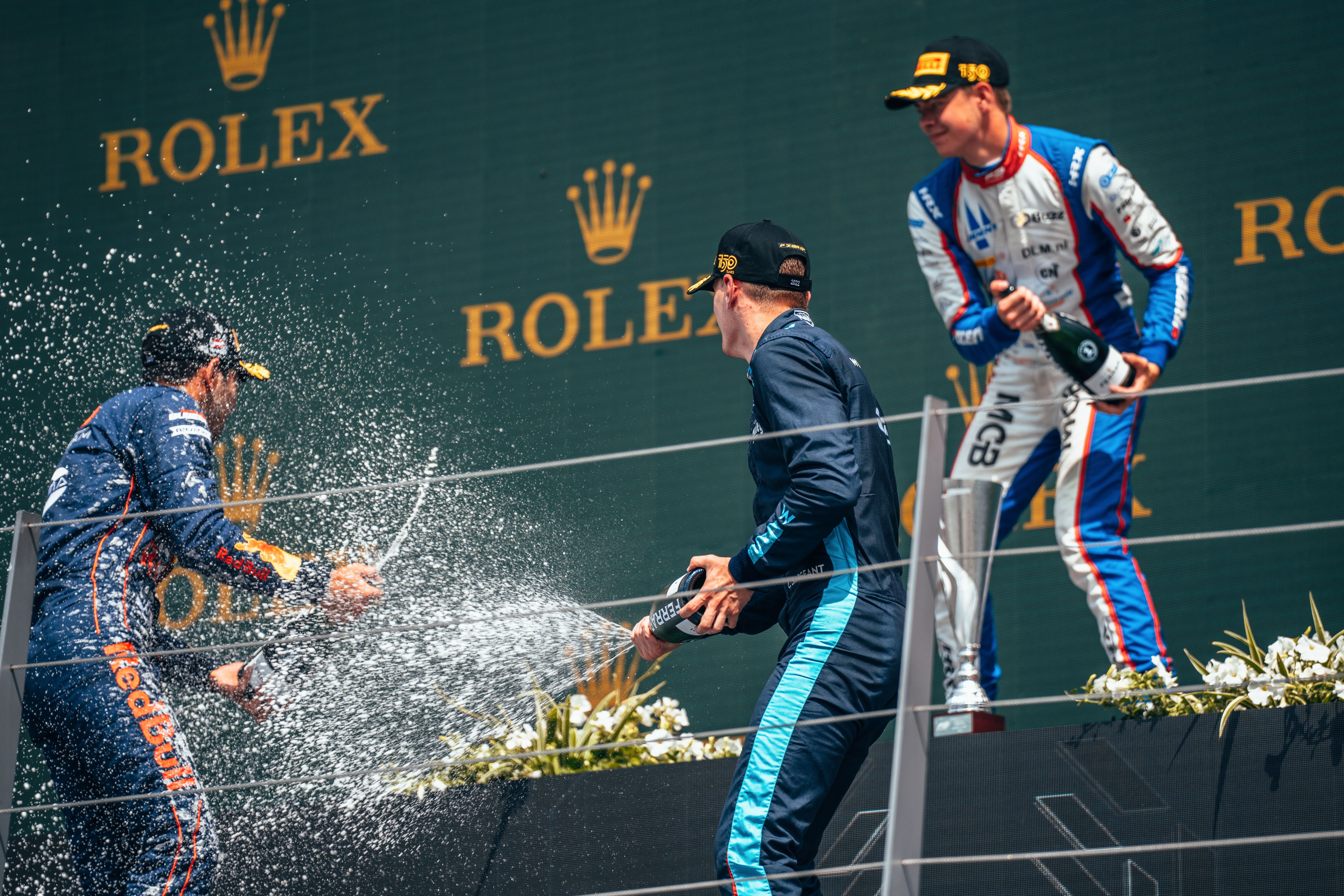 Jehan Daruvala in P2 was handed a post-race time penalty.