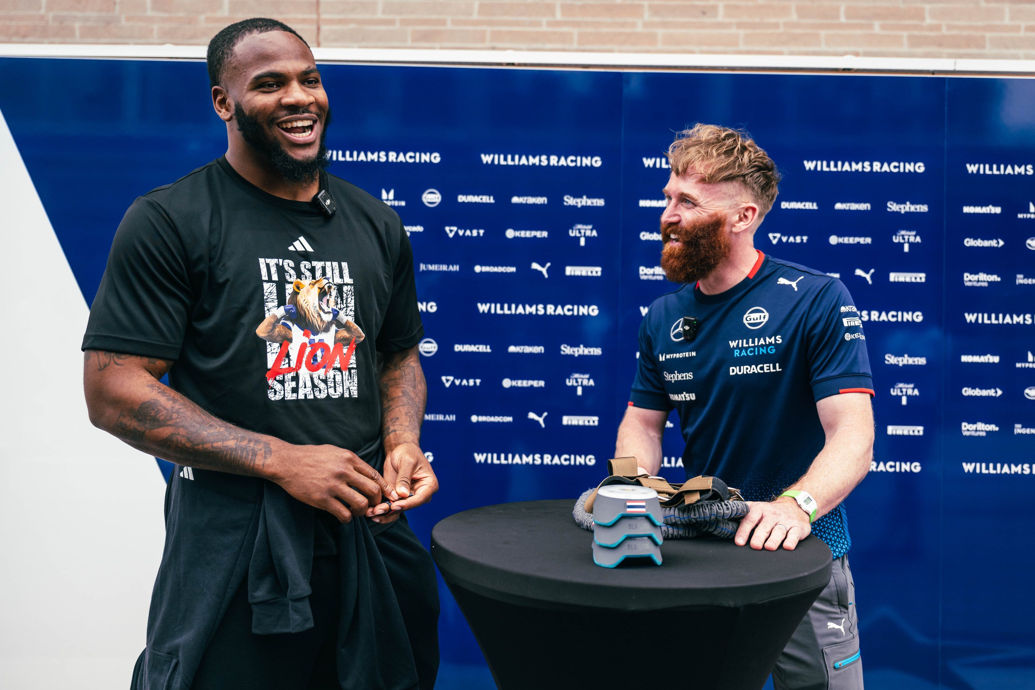 Before Patrick talked him through a typical F1 warm up.