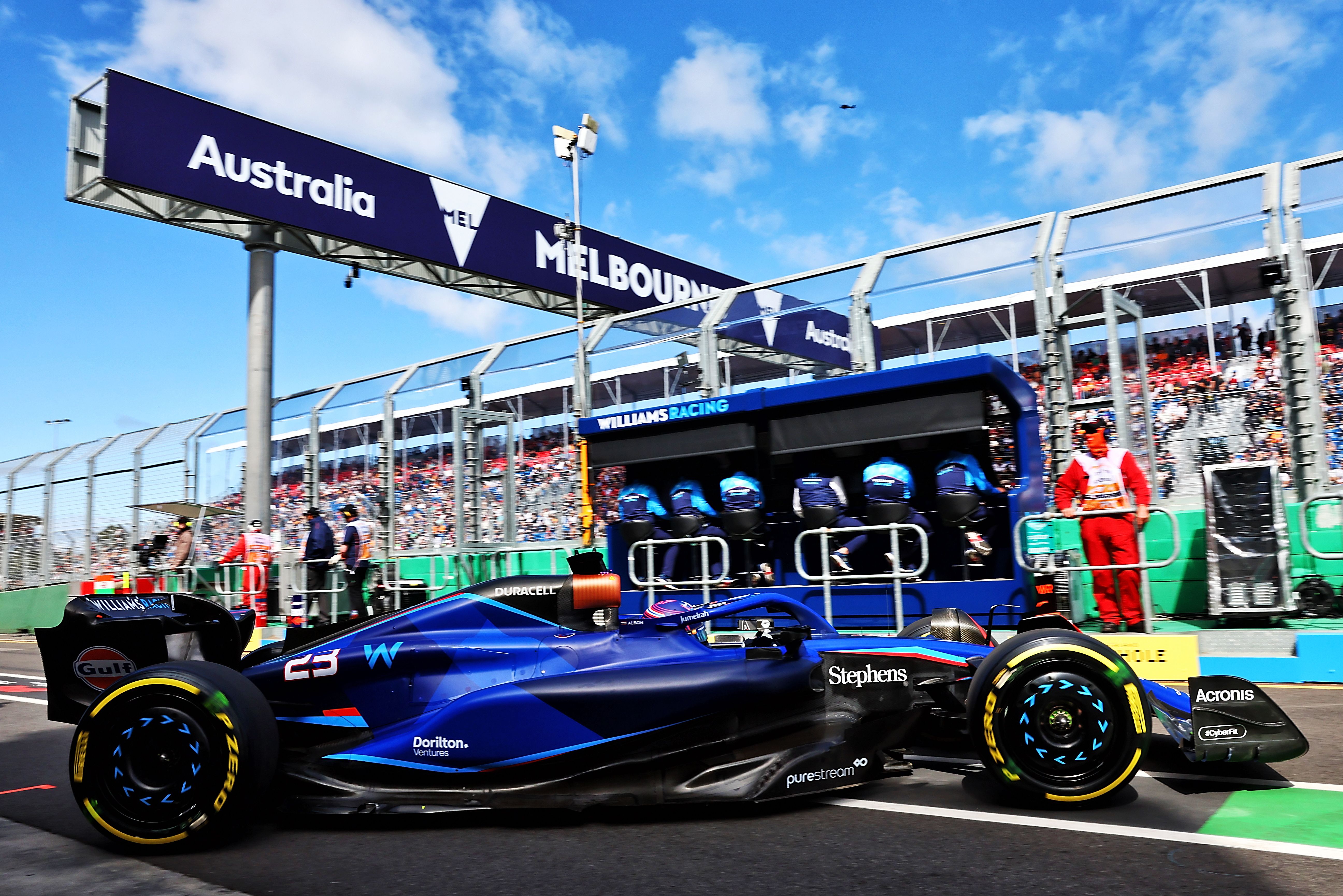 Alex heads out for FP1.