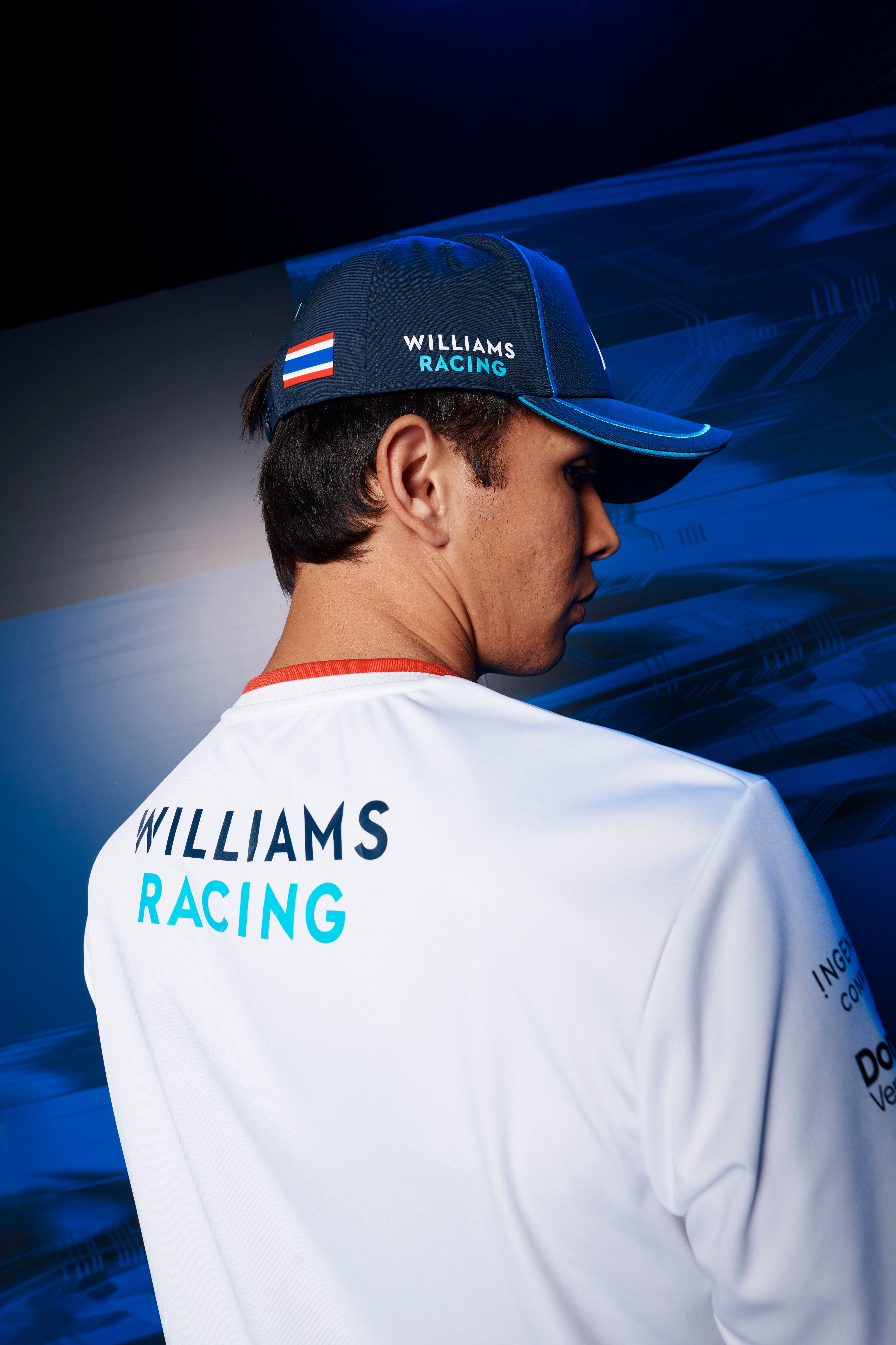 Flying the Thai banner.