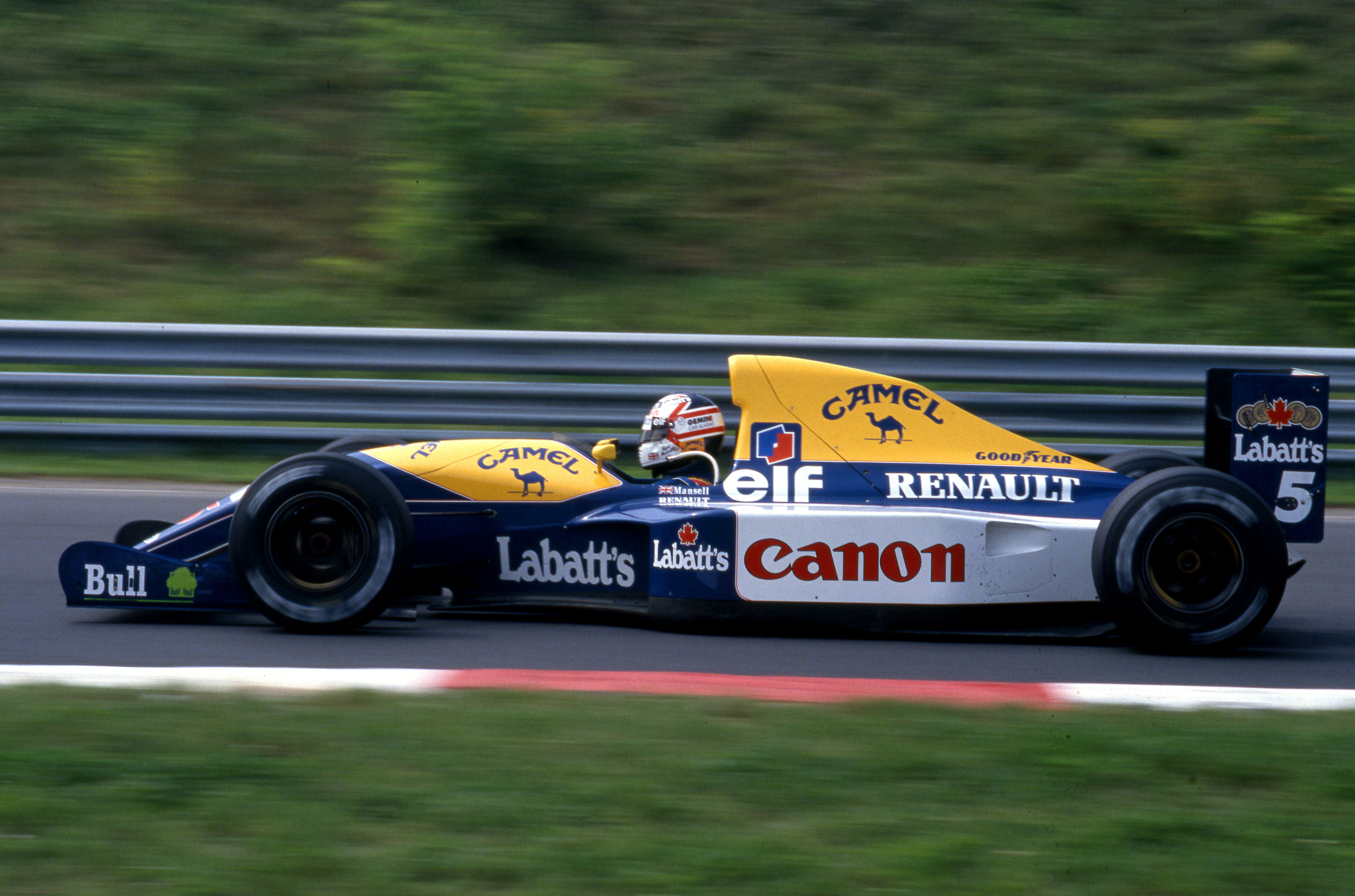 Nigel Mansell raced to second place in 1991, he'd finish the same position one-year later to secure his title.
