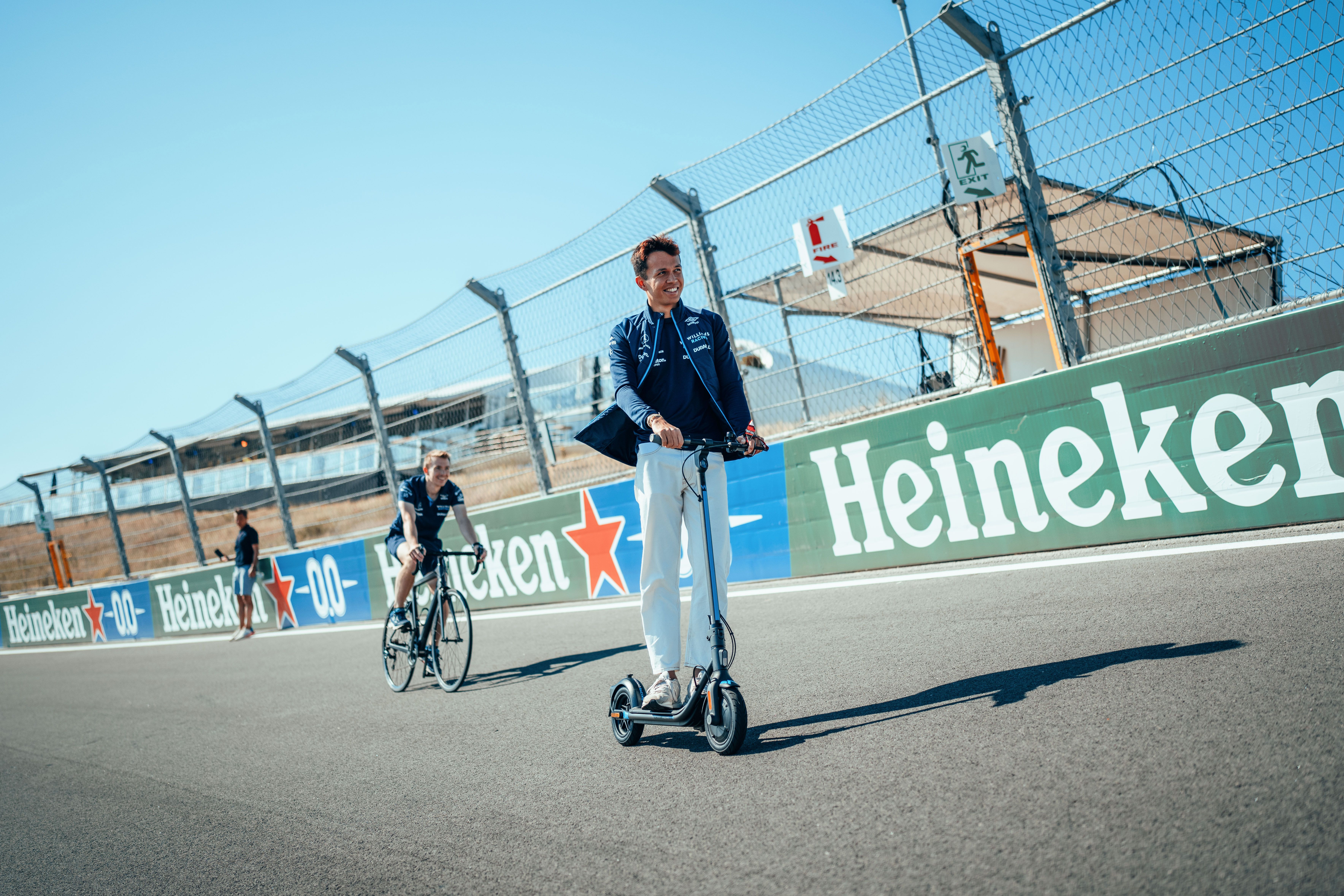 For some, the track walk is best sampled on two wheels…