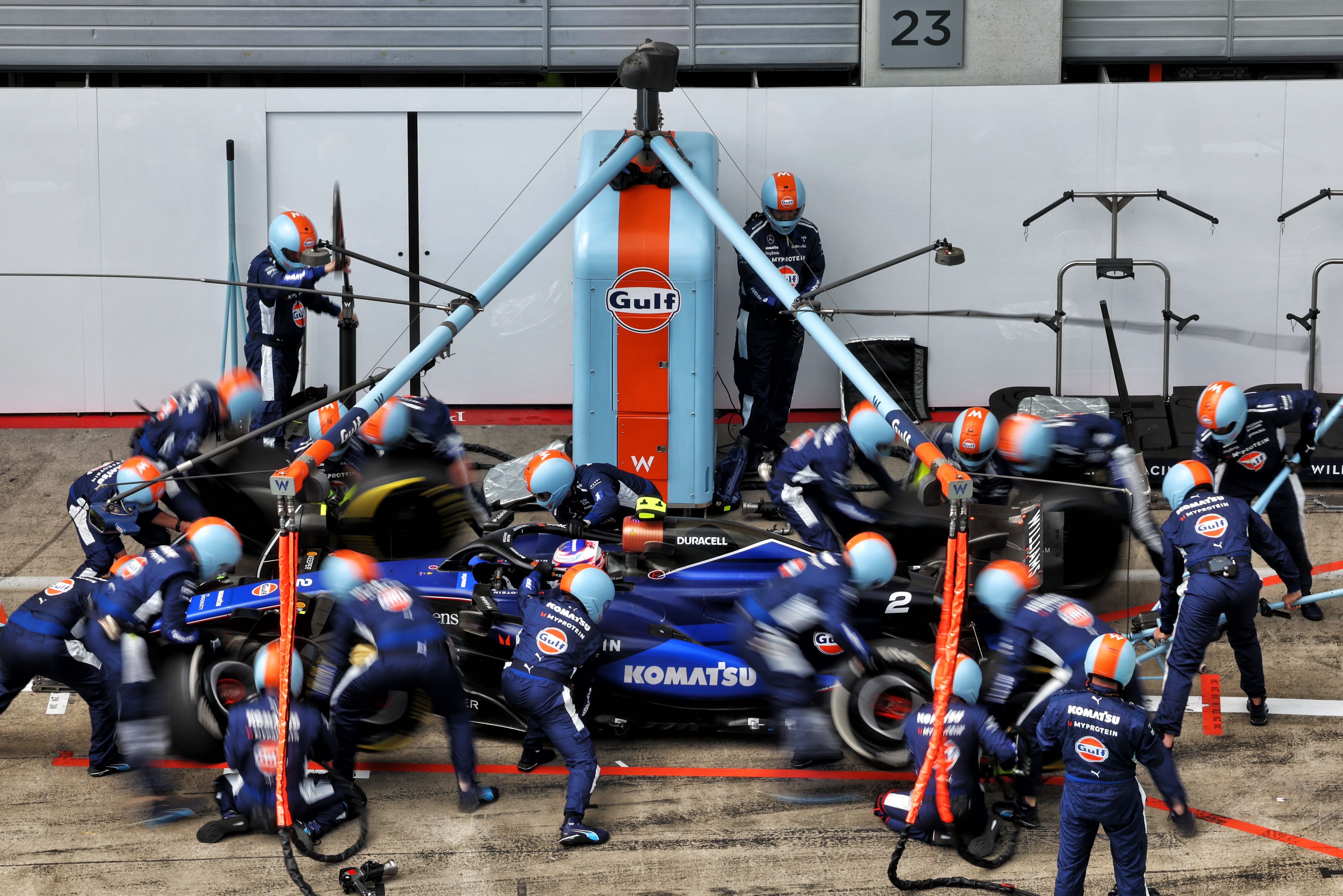 Our Williams Racing pit team in action.