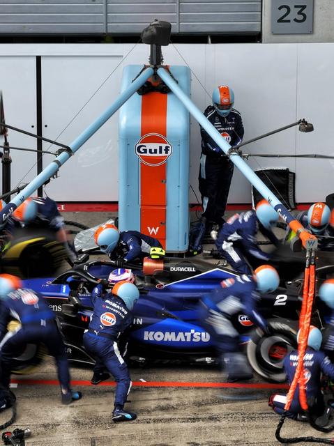 Our Williams Racing pit team in action.