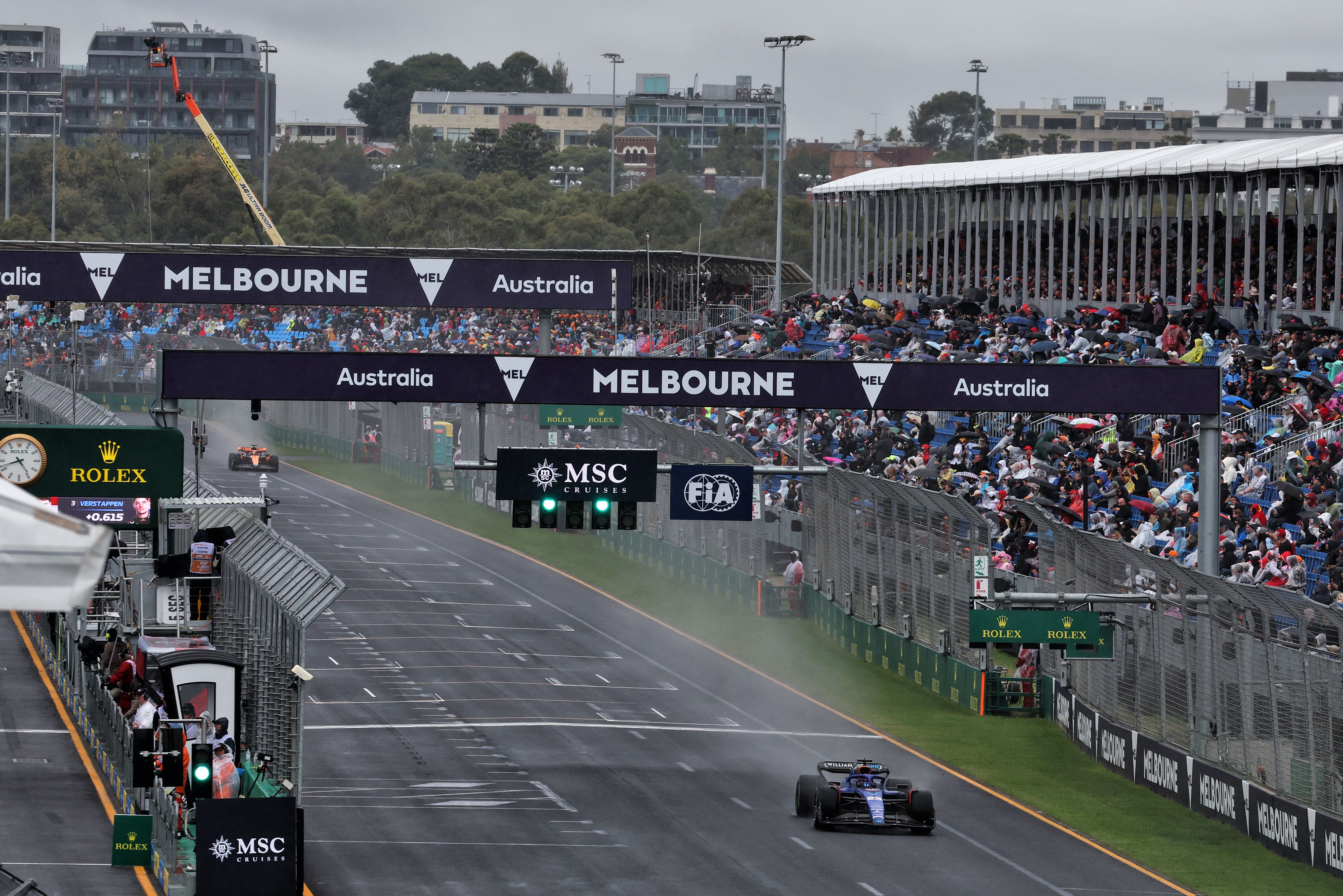 And soon the rain began to fall, limiting AA23 to just one flying lap on softs in FP2.