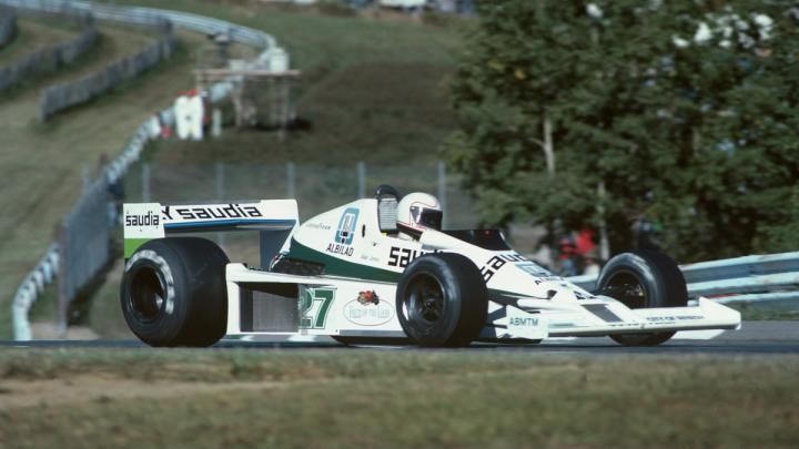 Alan Jones in the FW06 on his way to our maiden podium at Watkins Glen in 1978