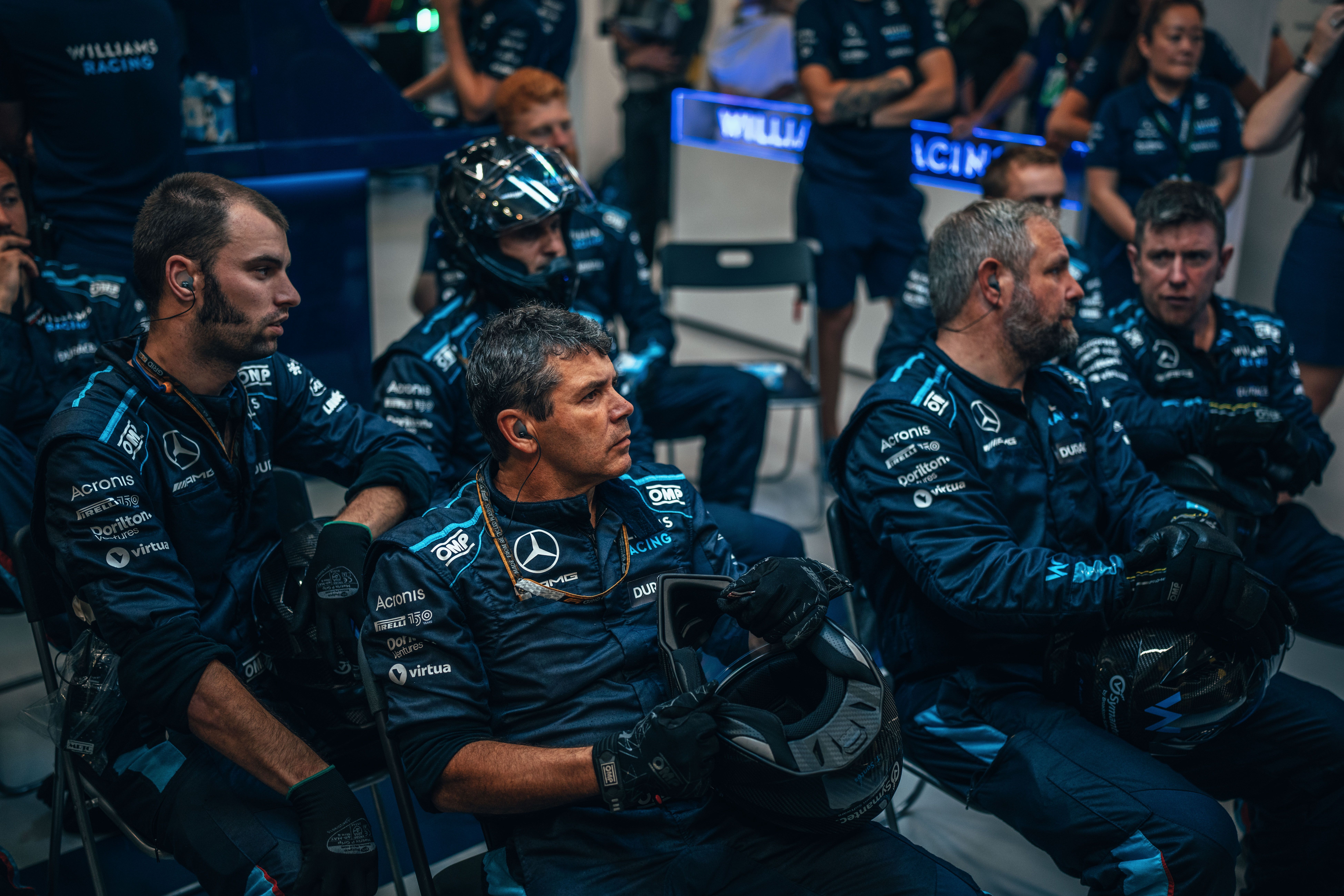 The garage keeps an eye on proceedings.