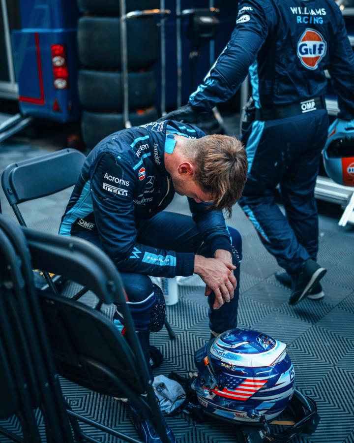 Taking a moment after a difficult Hungarian GP