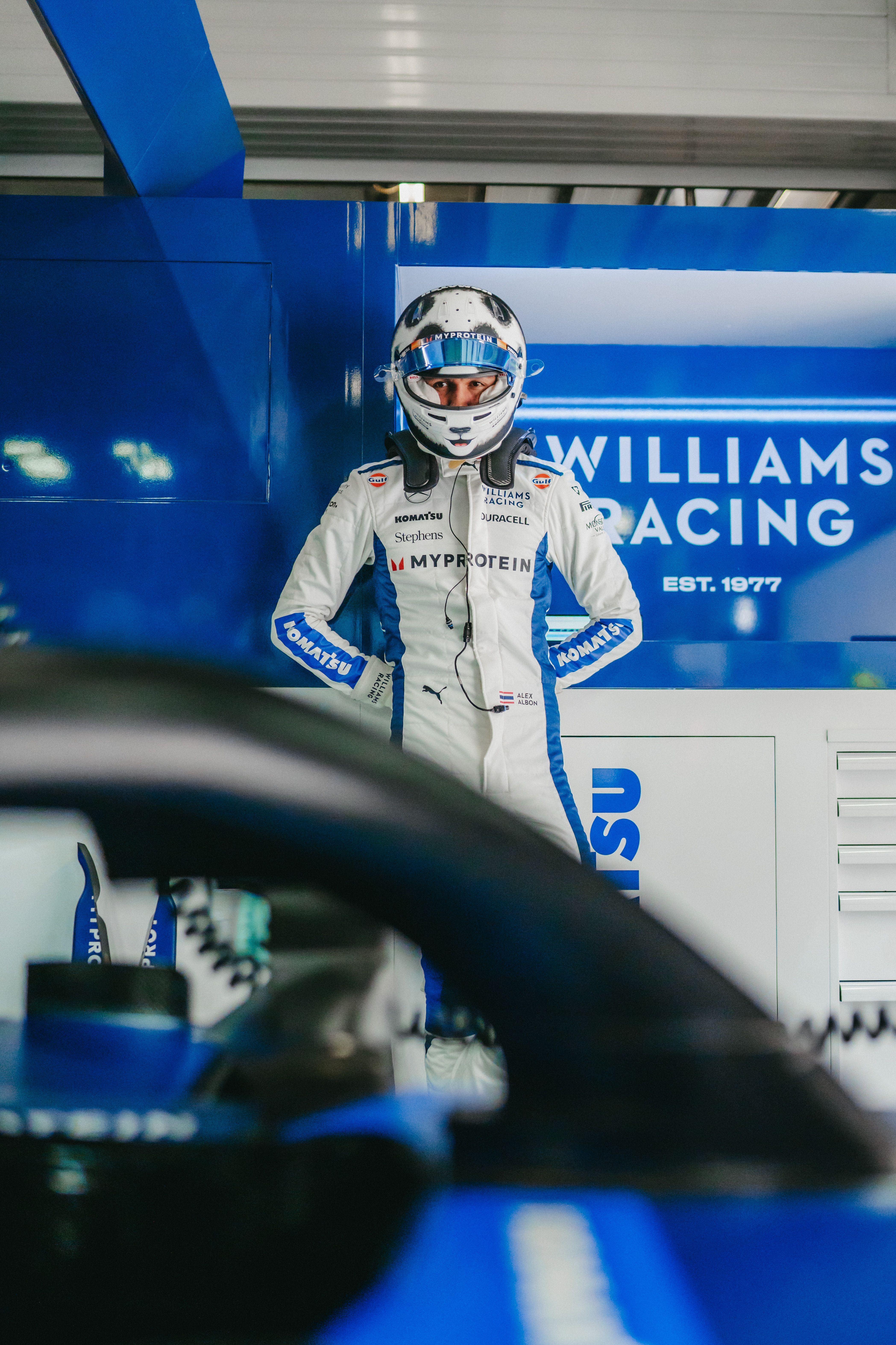 The panda is ready to pounce into his FW46.