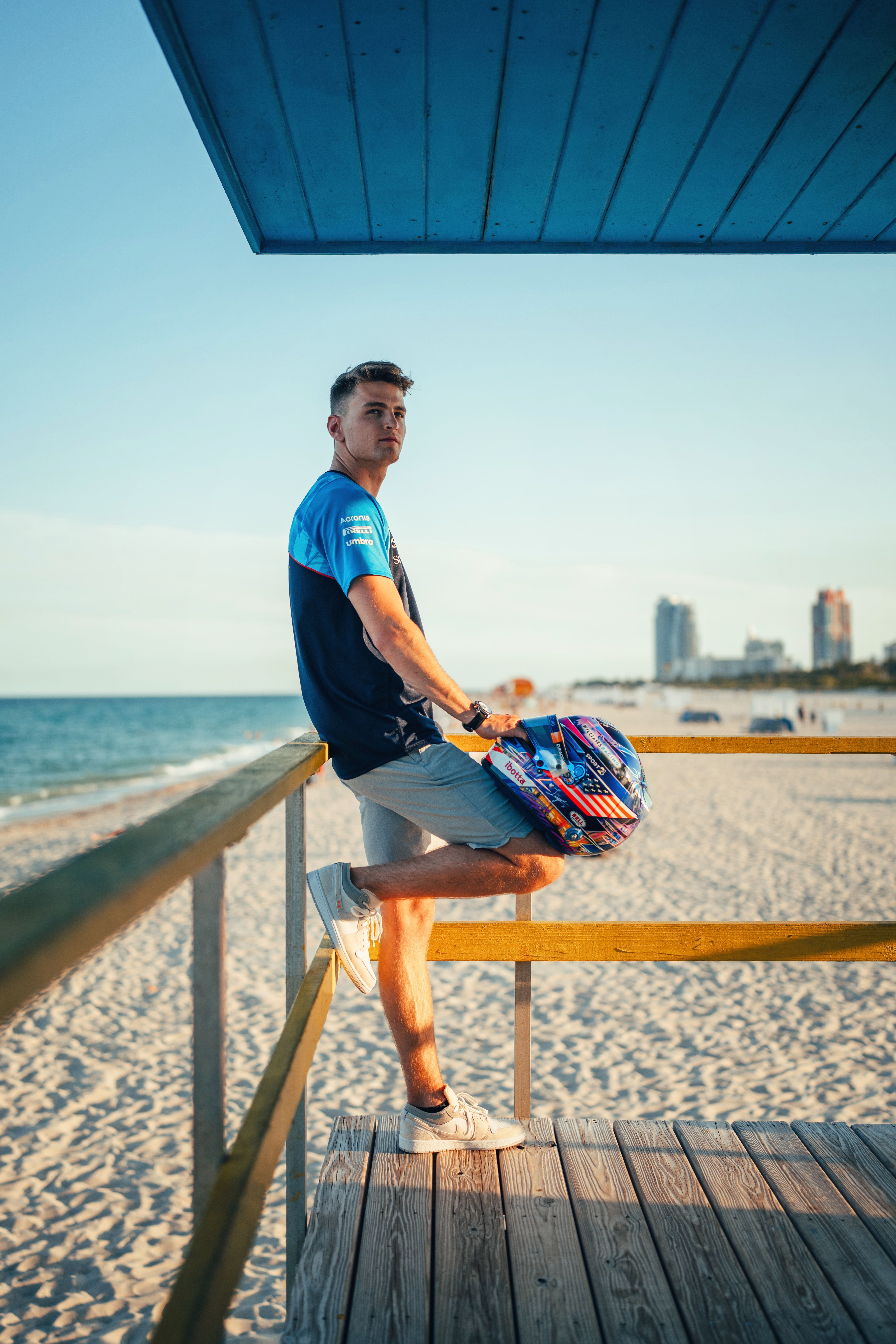 His Miami GP design brings some local flavour to his base design.