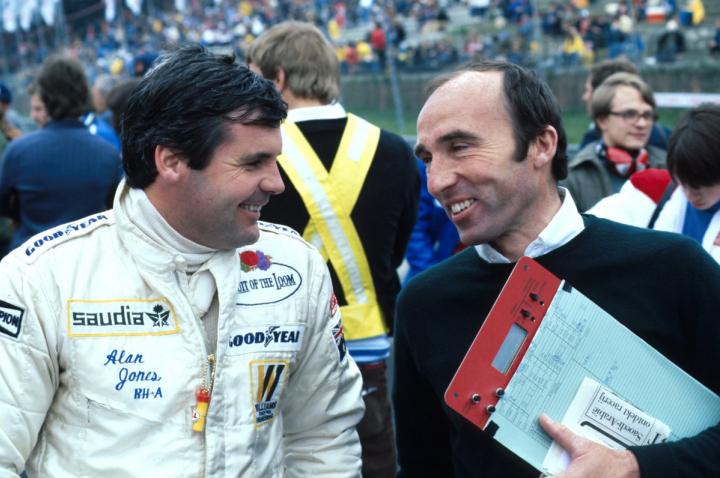 Alan Jones with Frank Williams in 1980