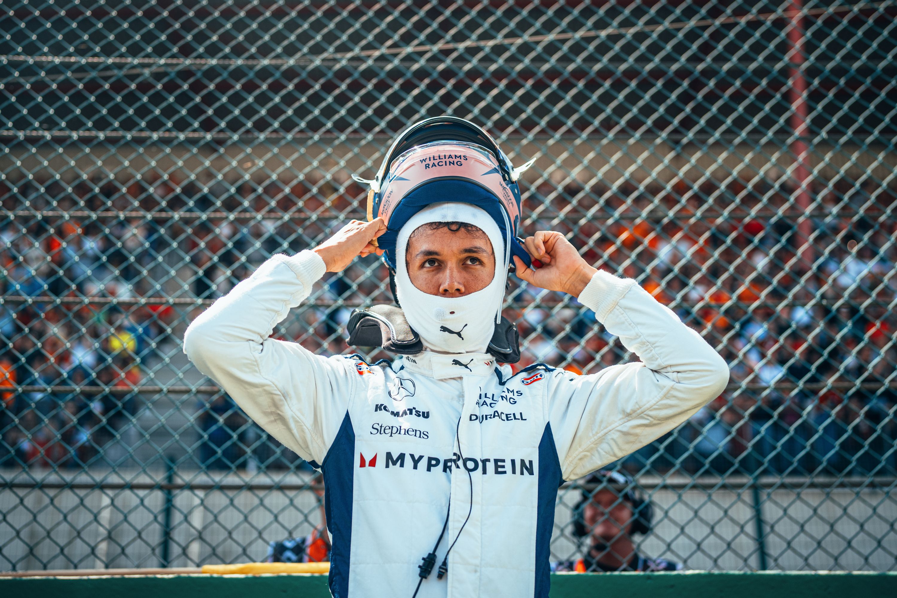 Focus time. Helmet on.