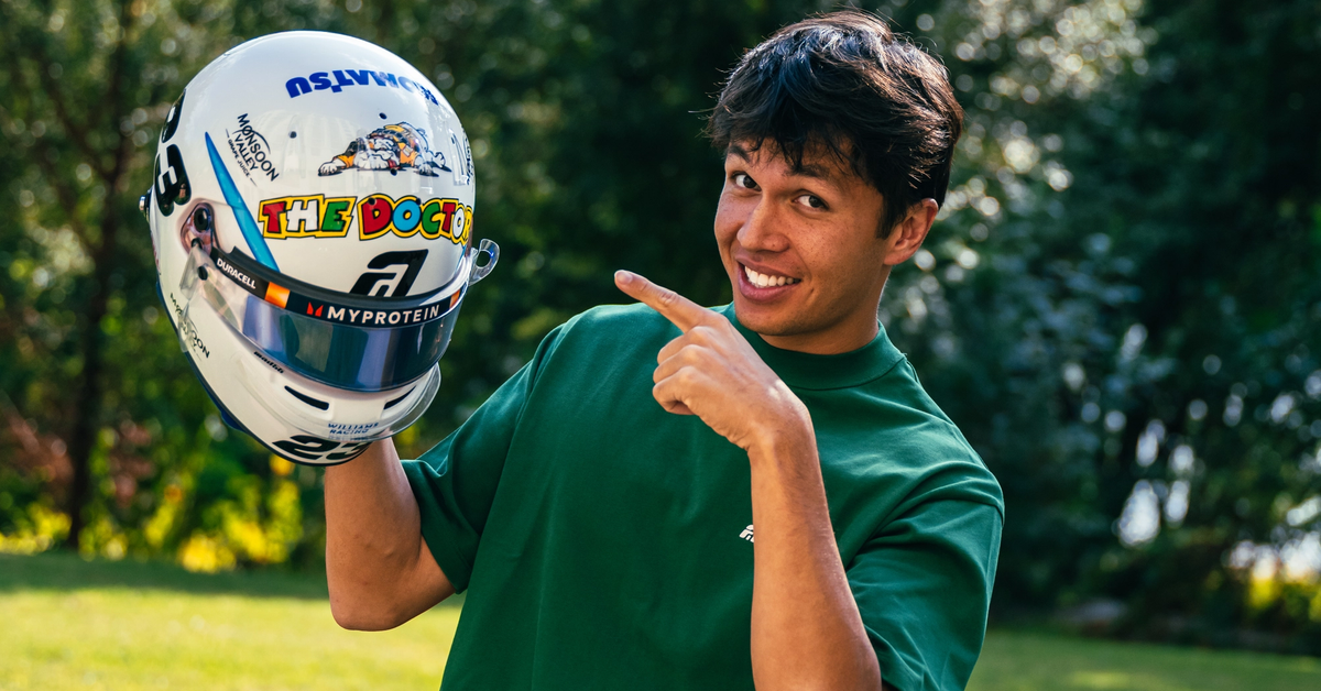 The story behind Alex Albon’s 100th race helmet | Williams Racing