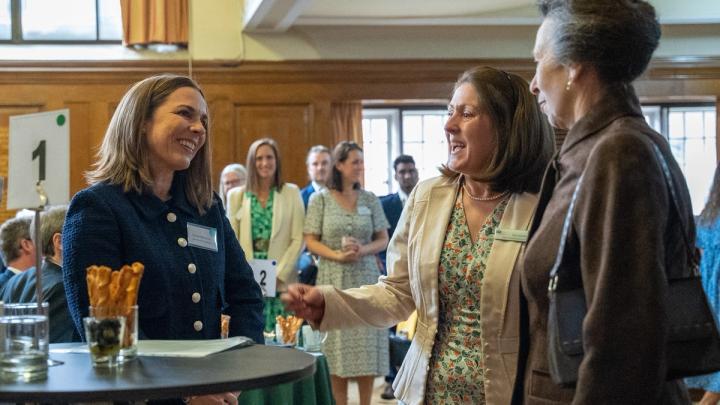 L to R: Claire Williams with Anna Saunders, Director of Business Development at SIA, and HRH The Princess Royal 