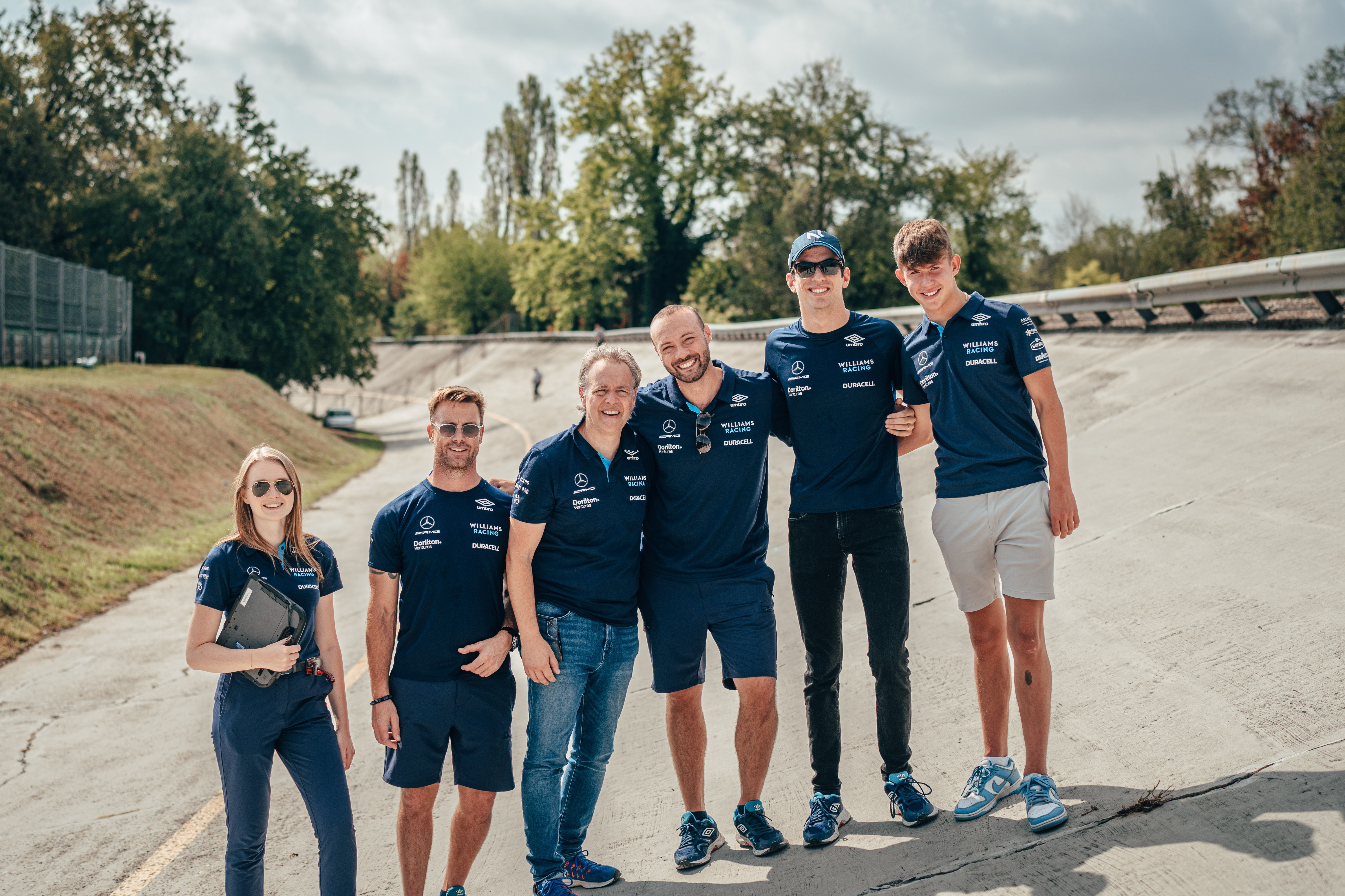 The Italian Grand Prix track walk always has a visit to Monza’s famous banking