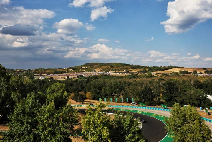 The Hungaroring is set within a natural bowl