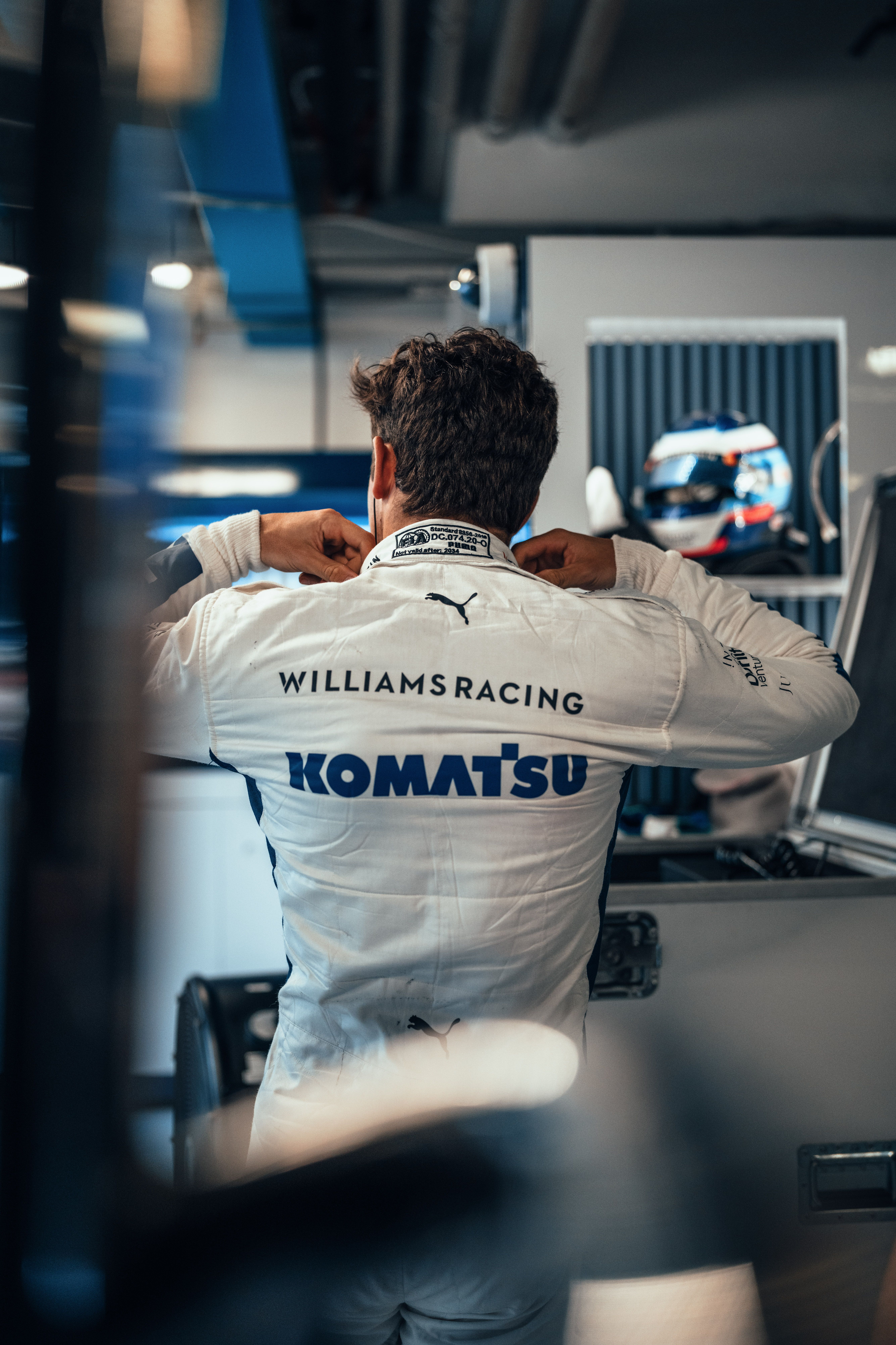 Suiting up for his first Saturday in F1.