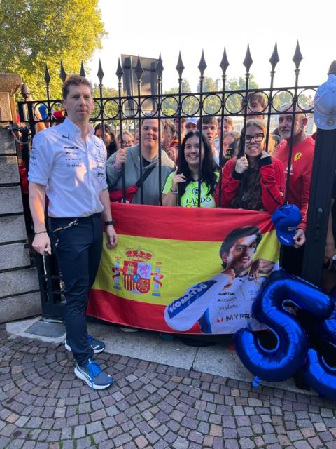 Antonella, Italian GP – "In just three days we got a total of 3 hours of sleep — exhausted but proud to show our support."