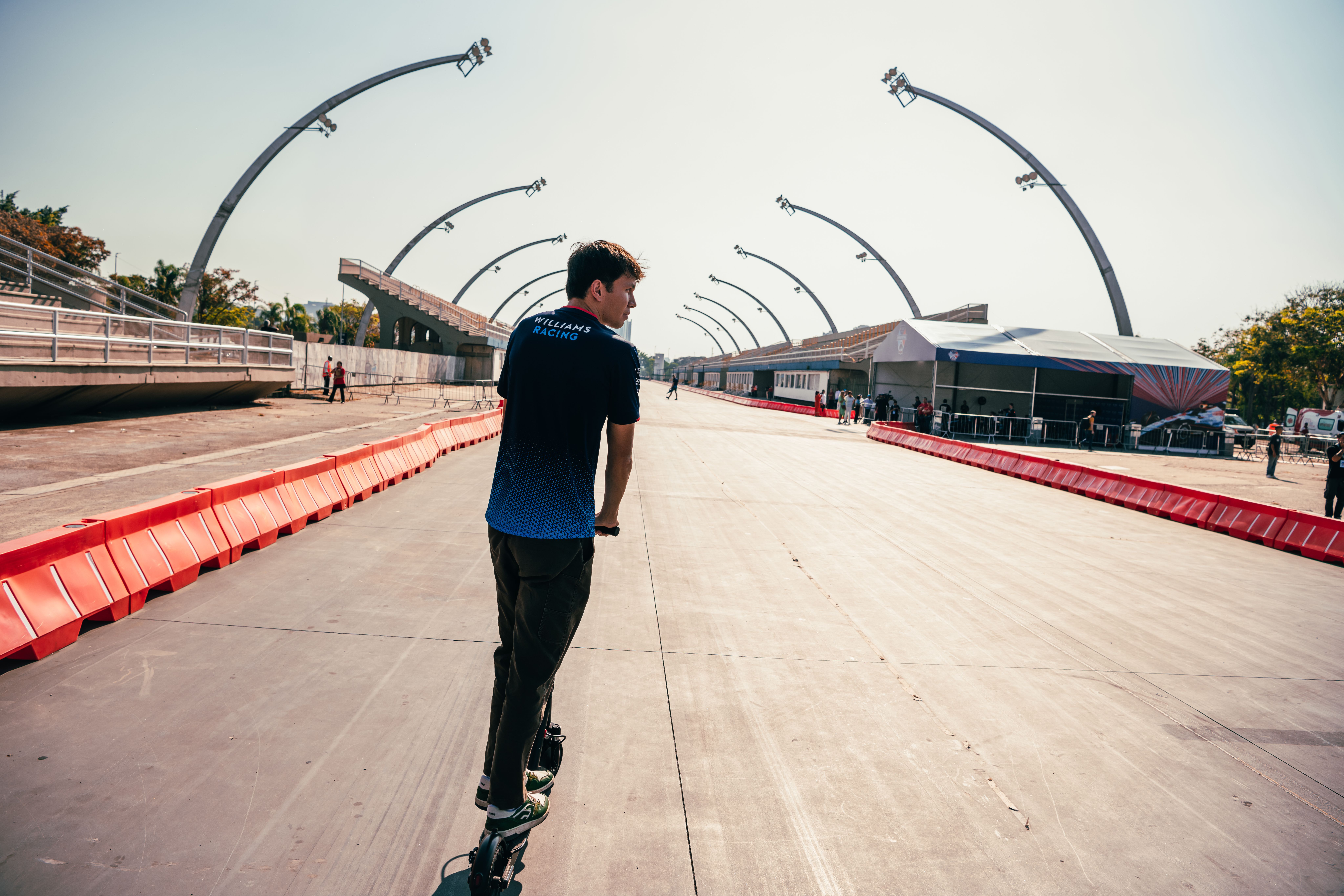 Checking out the venue, the Anhembi Sambodromo.