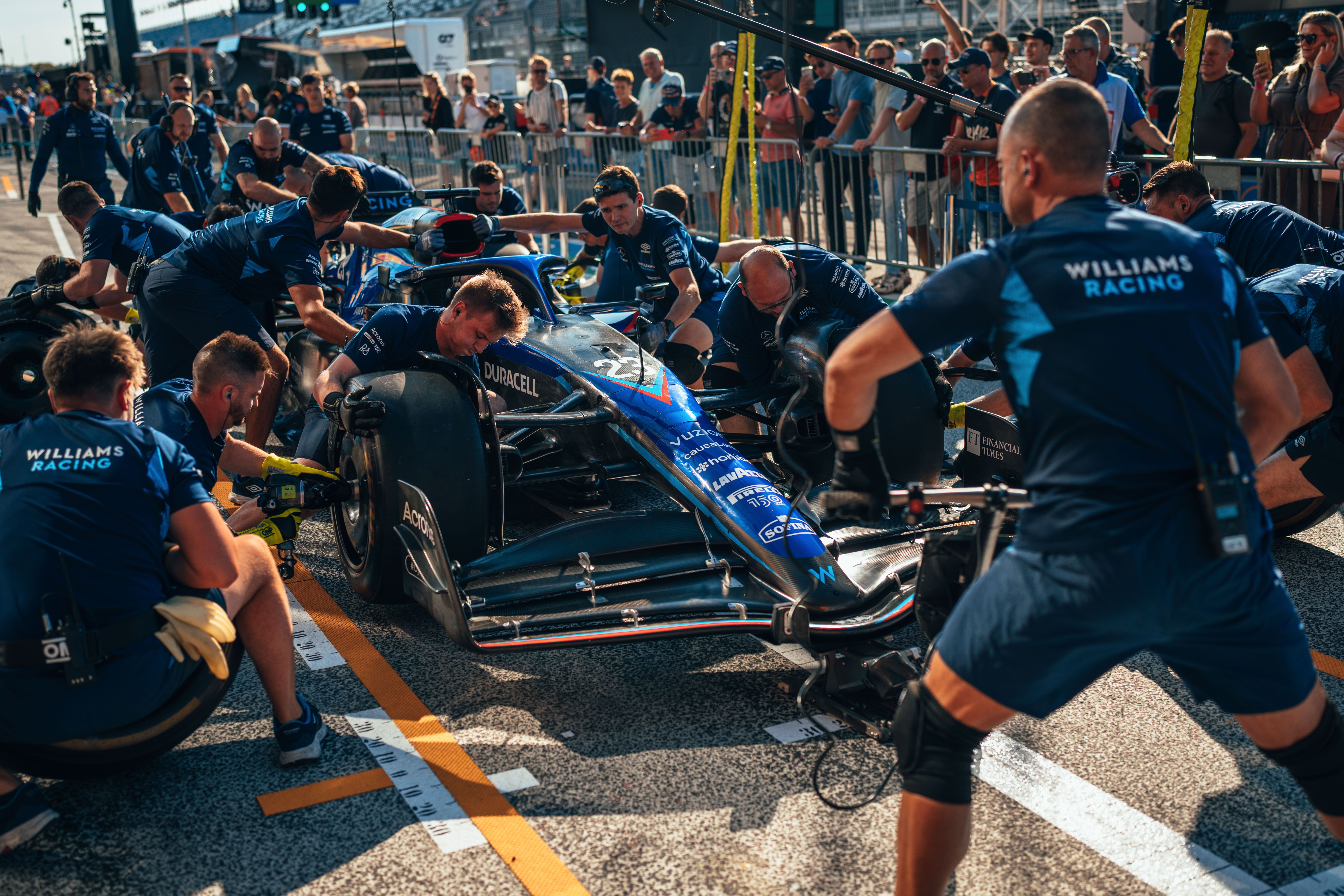 The all-important pit stop prep begins on a Thursday.