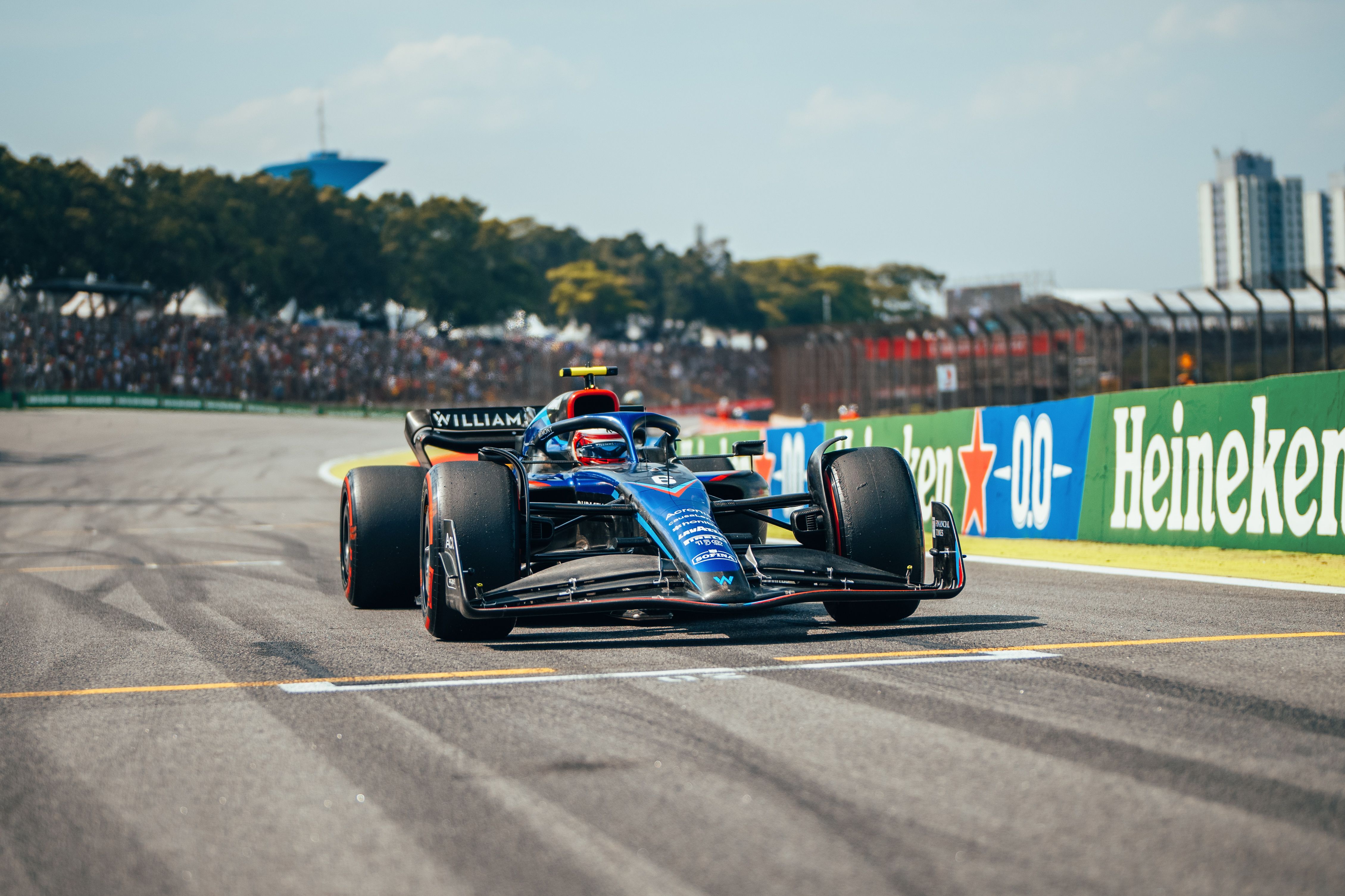 Installation laps complete. Nicky arrives at the grid.