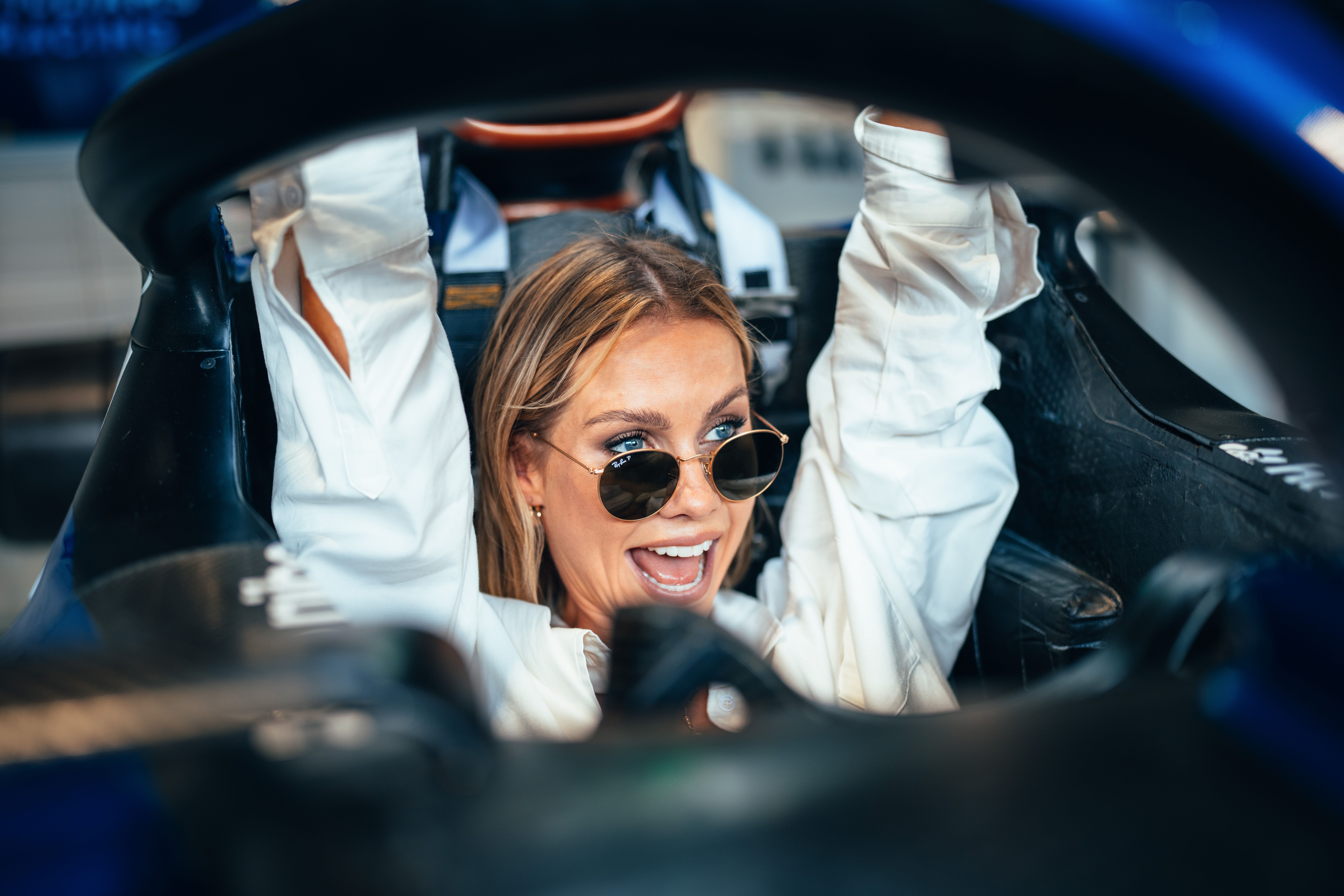 Claire Holt jumped in the FW44 hot seat