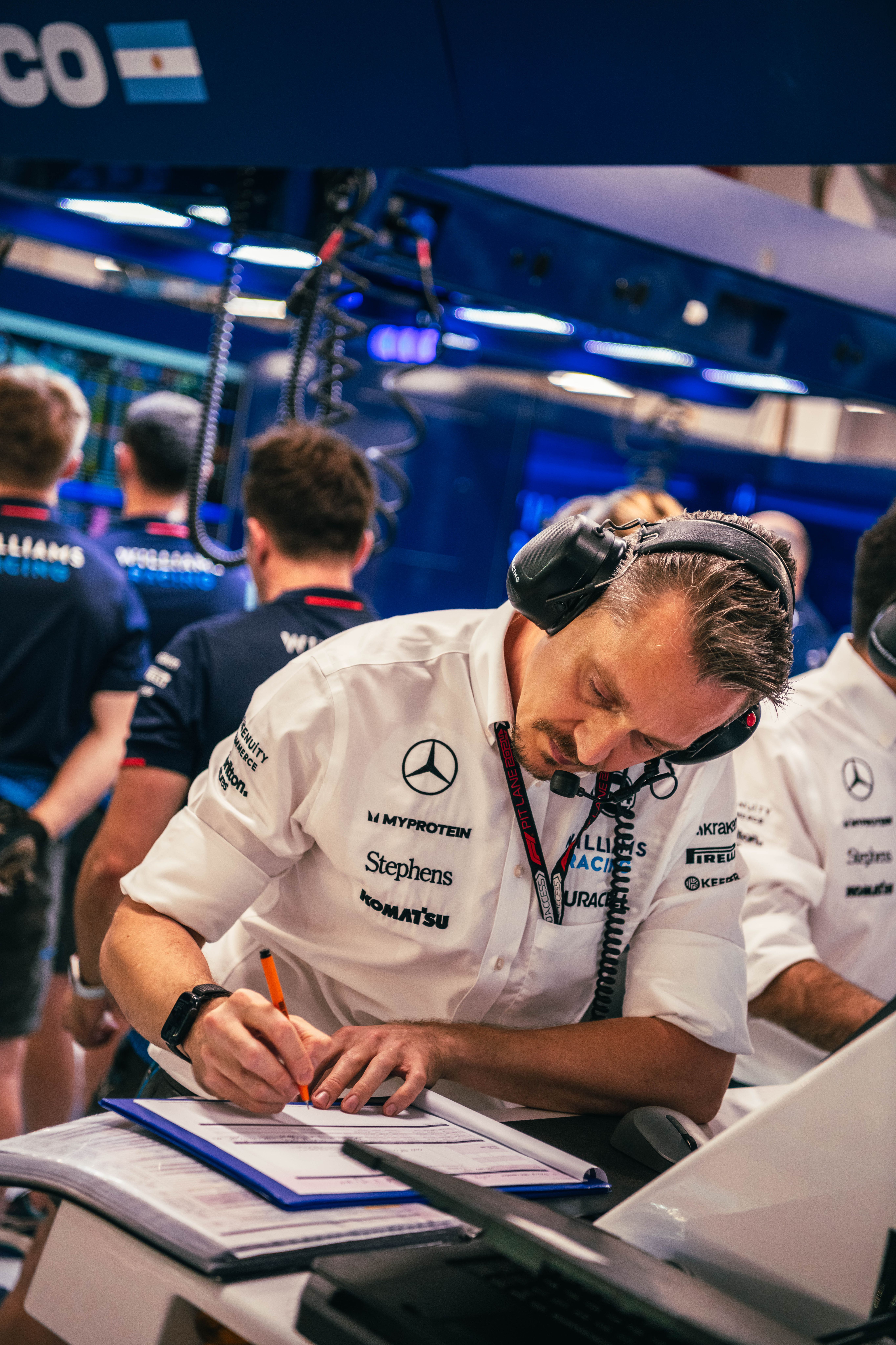 Gaetan Jego takes some all-important notes.