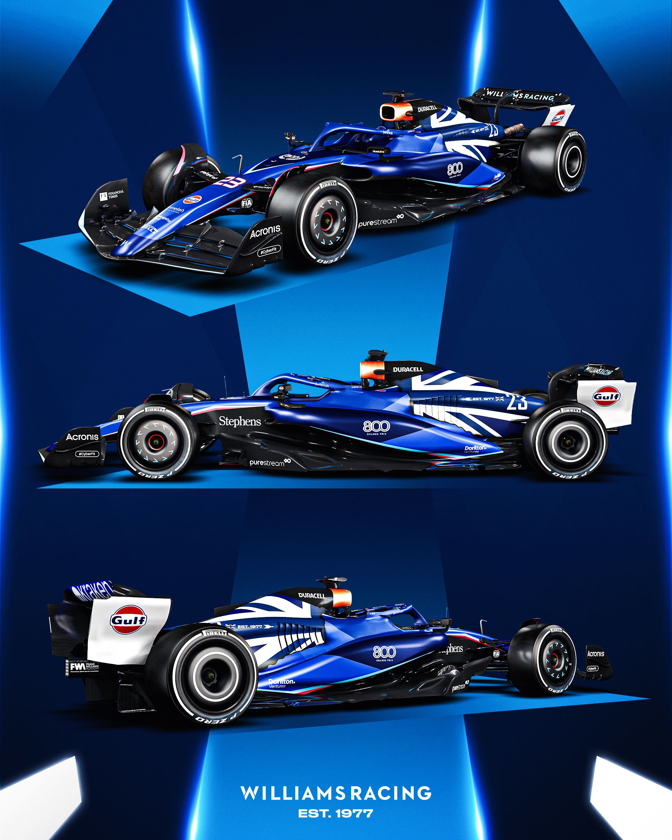ラリー・ウィリアムズ Williams Racing unveils modified British GP livery
