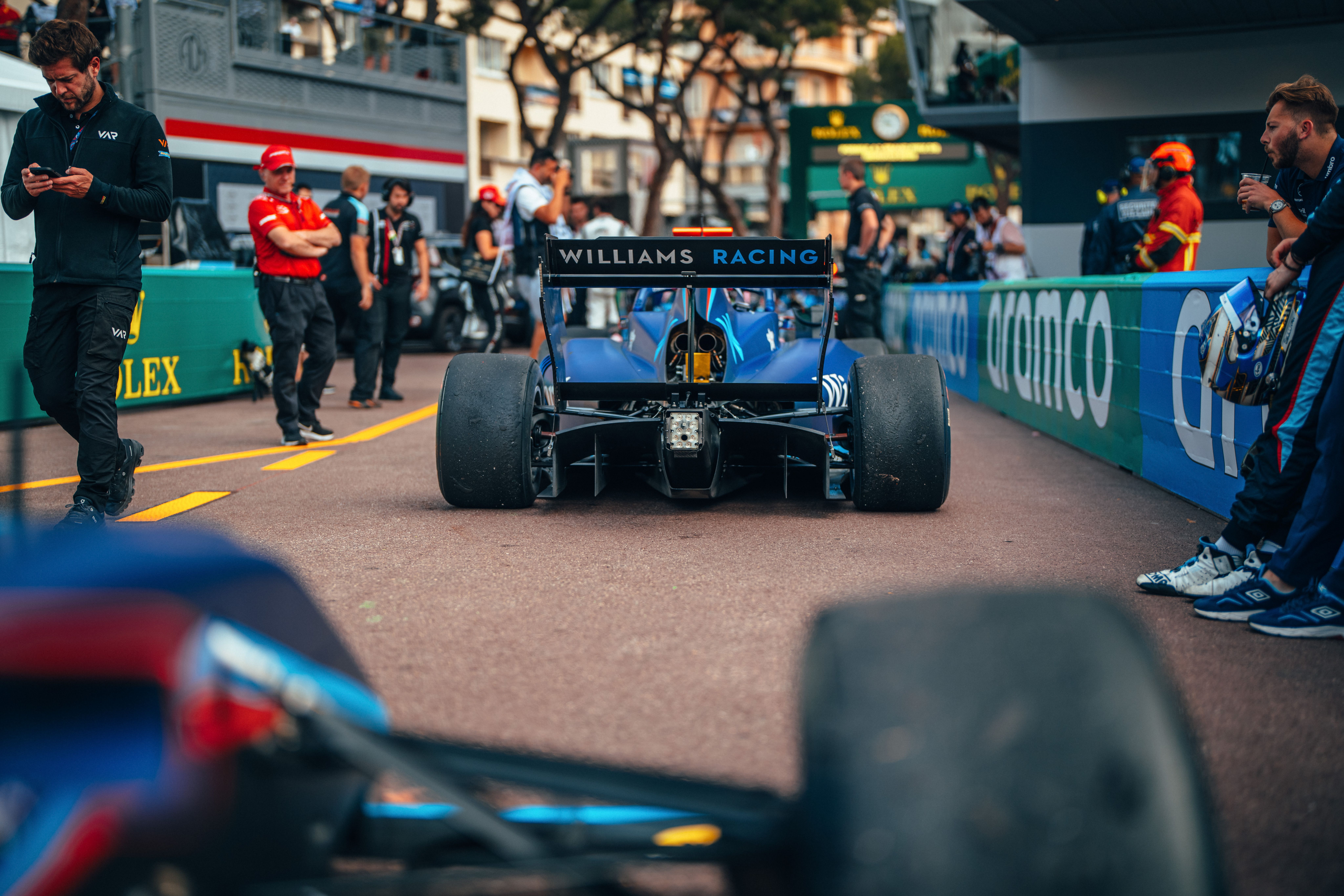 The pit lane still looks tight, even with the smaller Formula 3 machinery.
