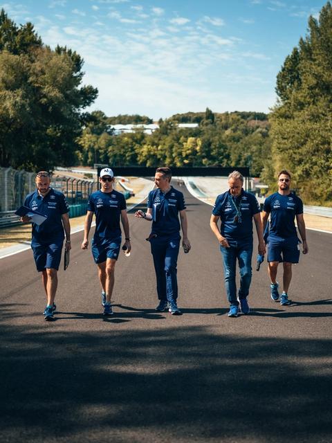 Squad rolling out on their Thursday track walk