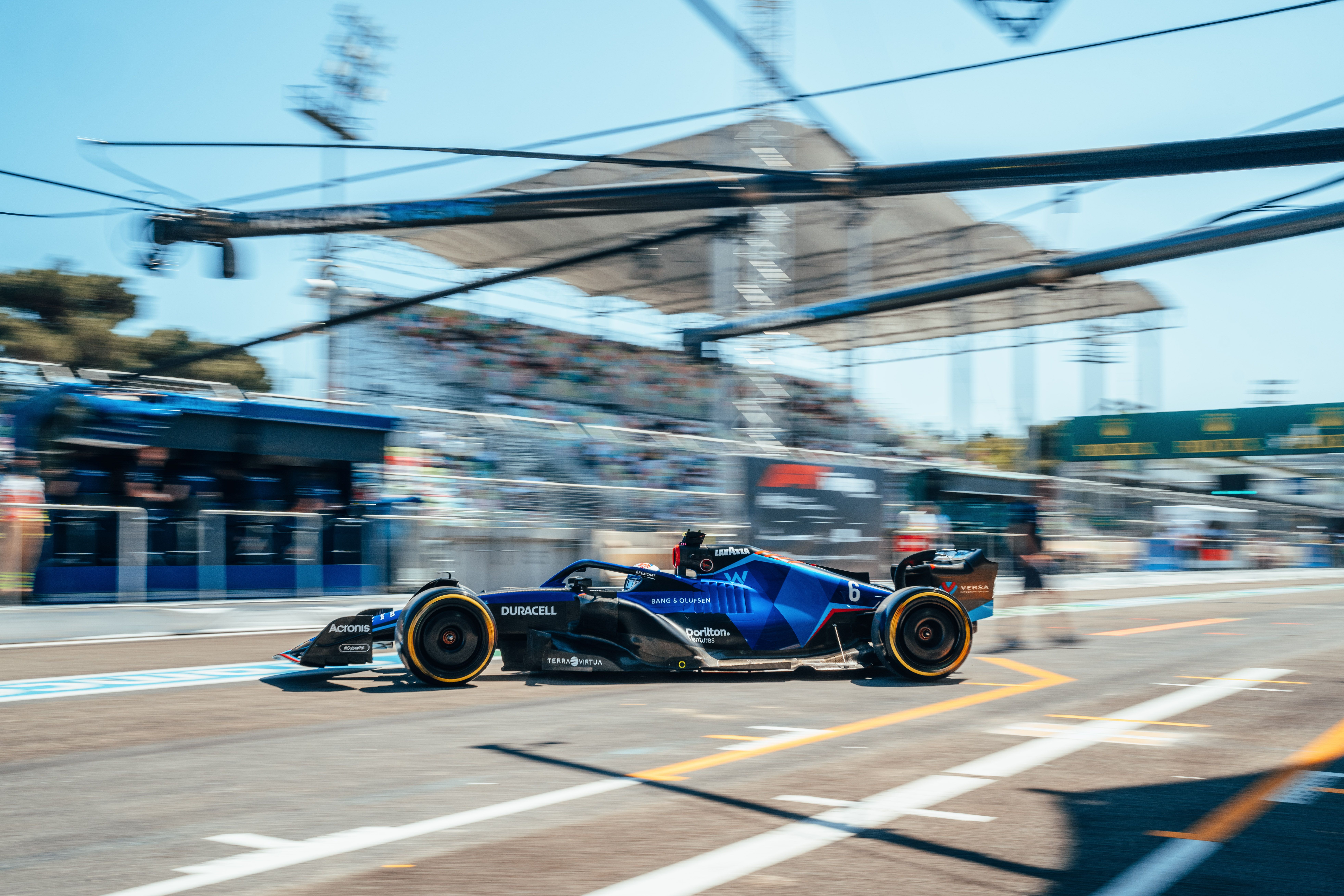 And finally hitting the track