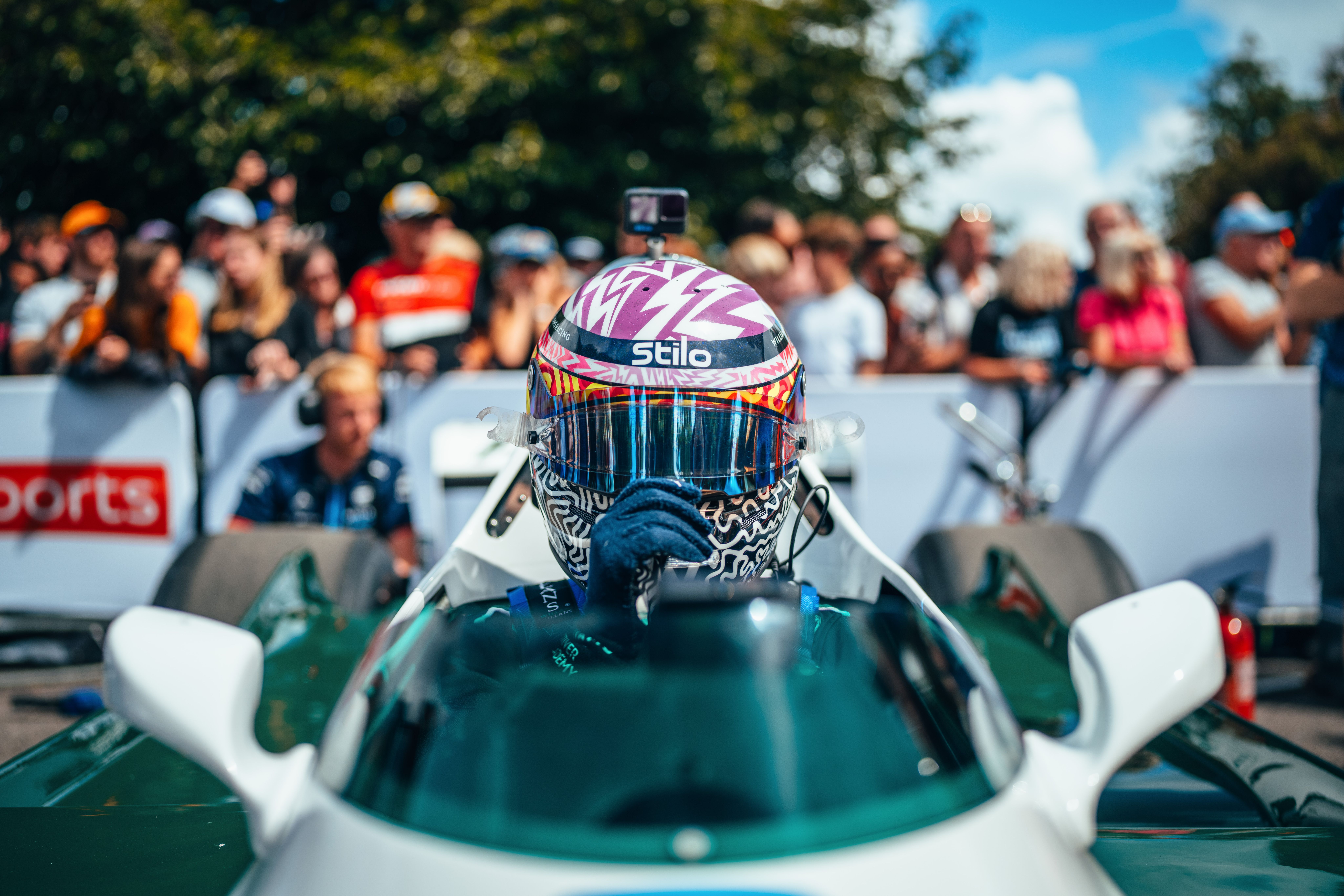 All set for her first Goodwood Hill Climb.