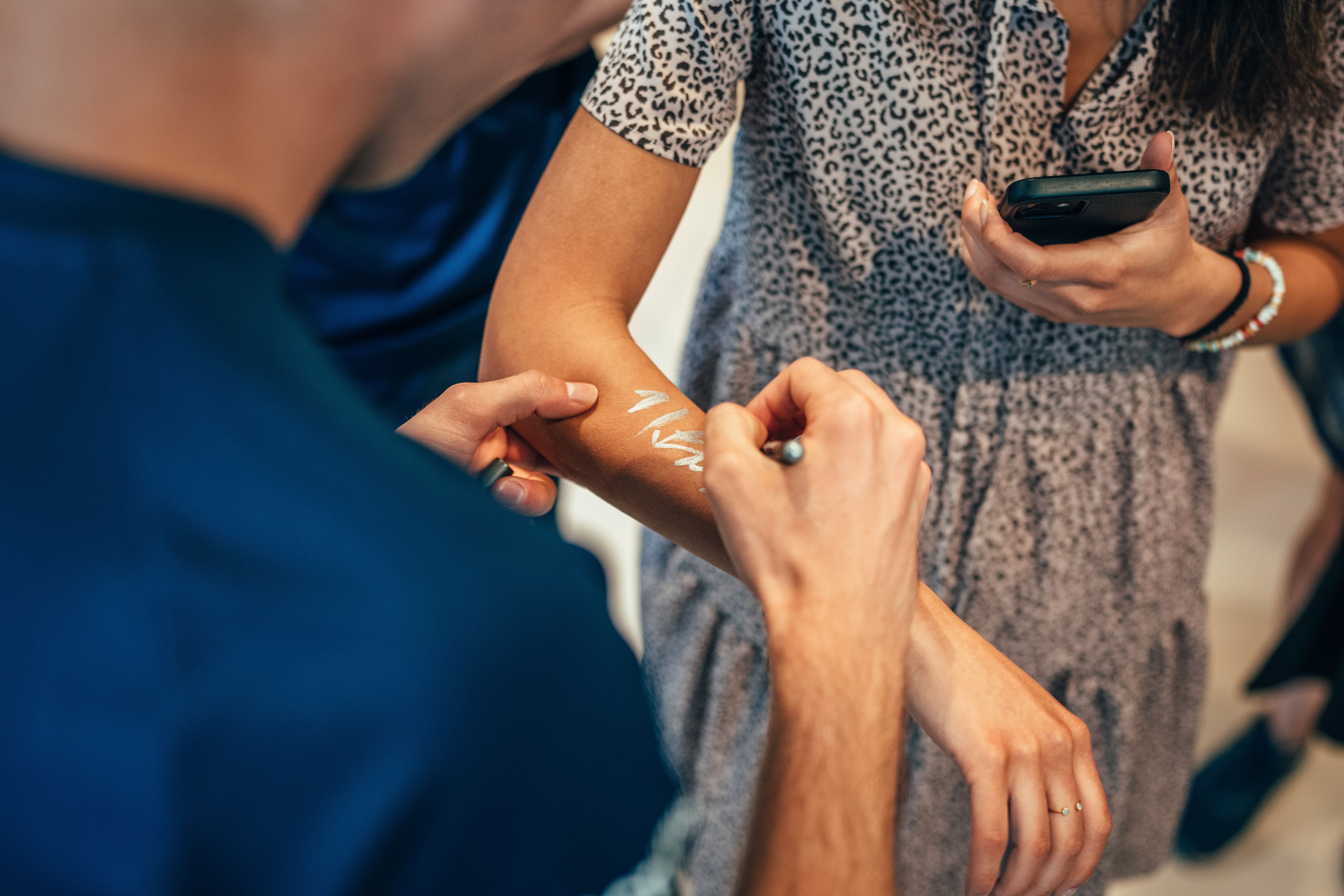 …on people’s arms…