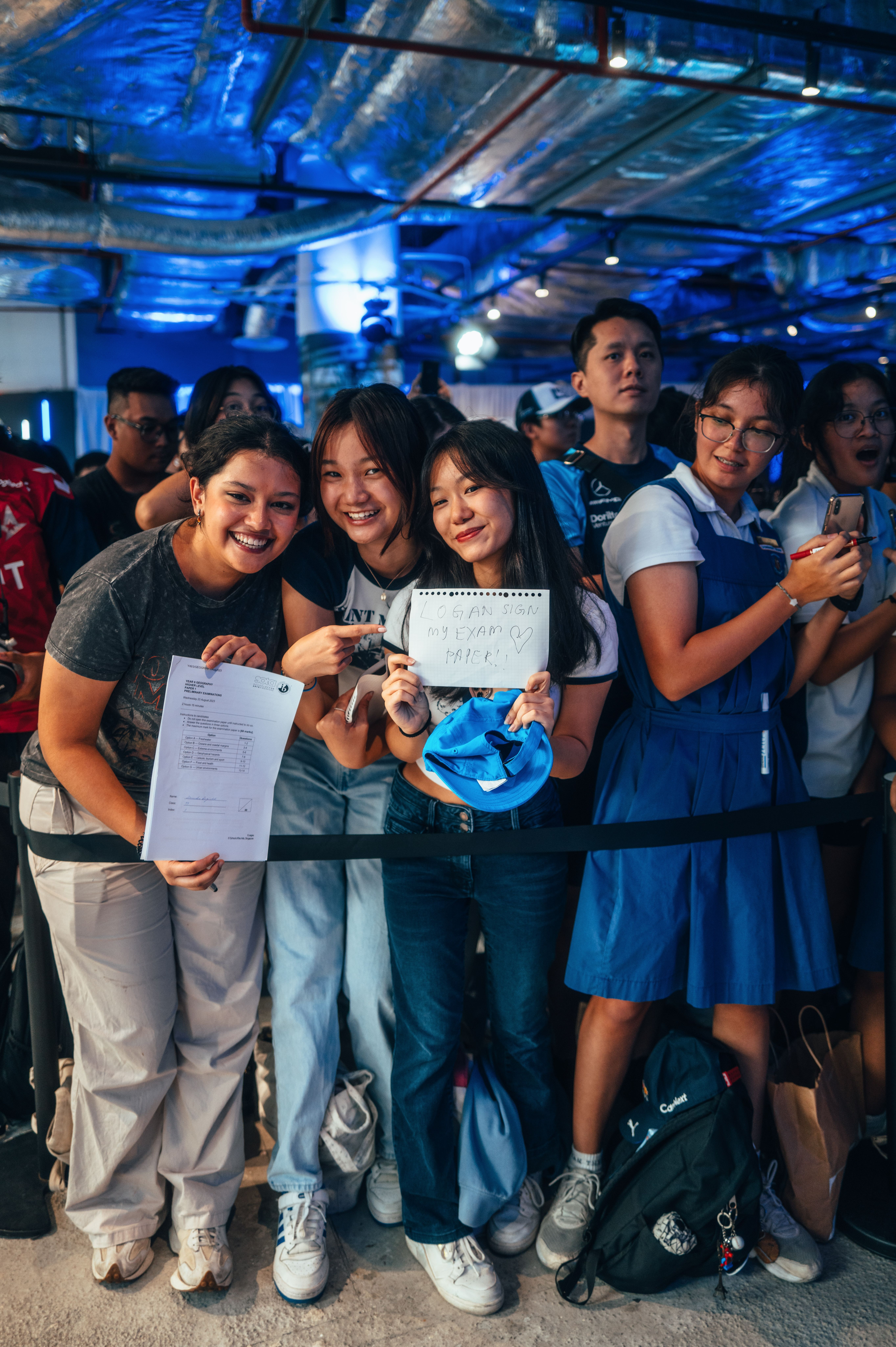 Ready and waiting to sign exam results.